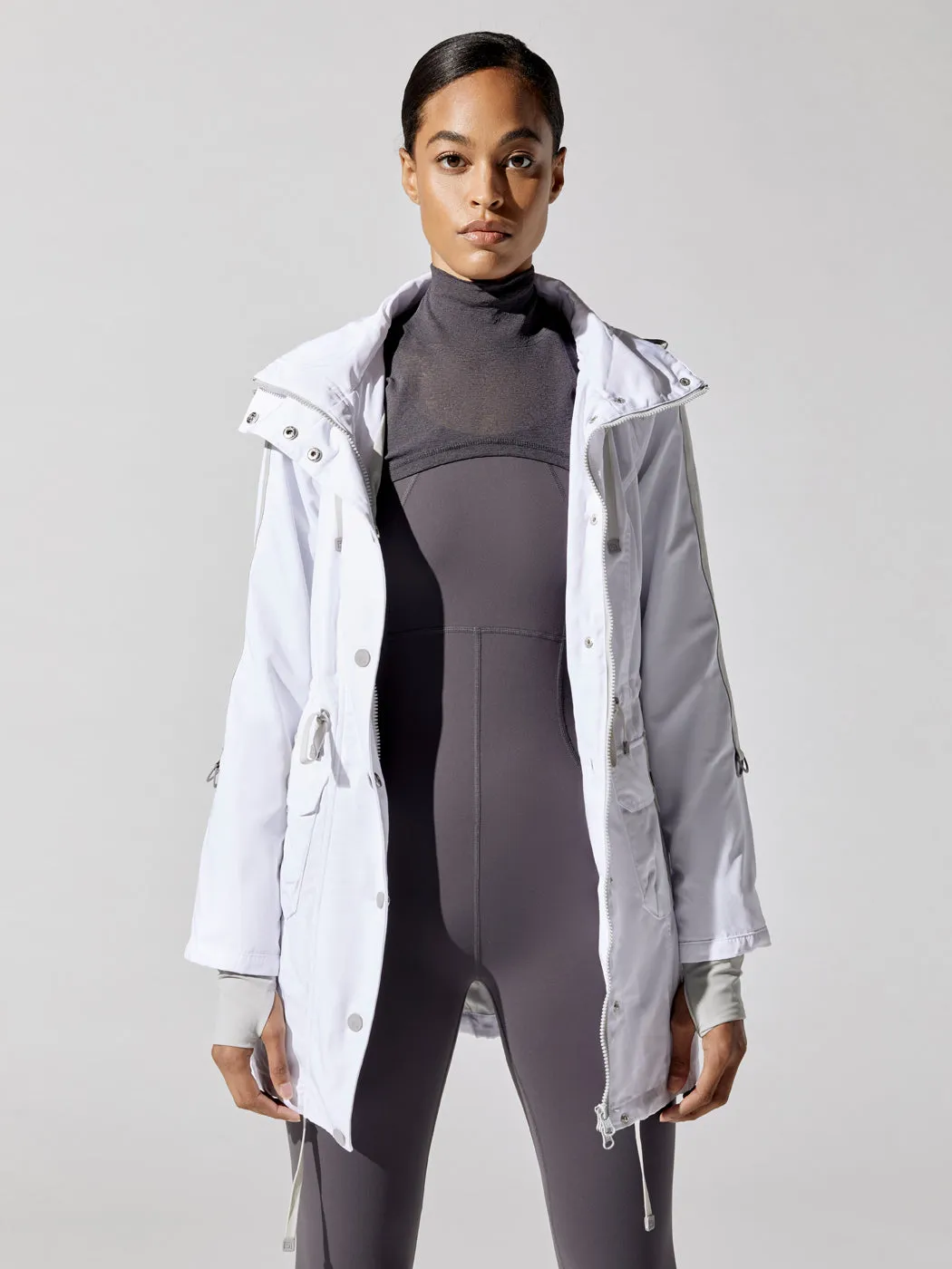 Solid Anorak - White sold by Carbon38