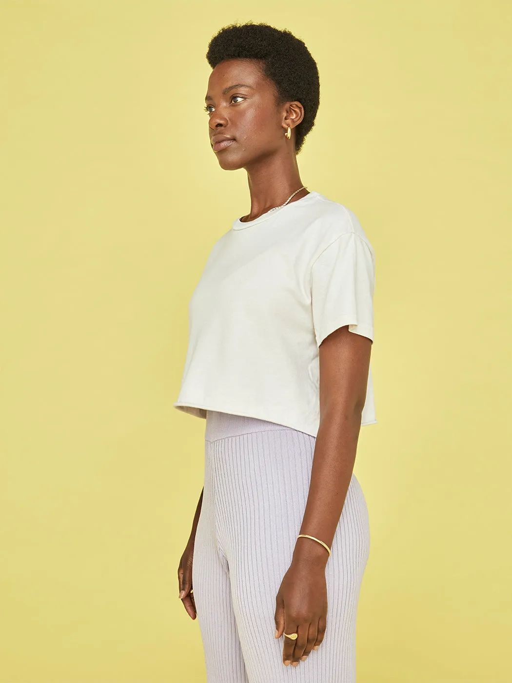 Women's Crop Short Sleeve Crew Tee - Sugar sold by Carbon38 product image thumbnail 5