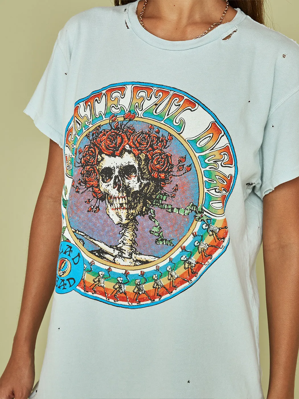 The Grateful Dead Destroyed Unisex Tee - Cloud sold by Carbon38 product image thumbnail 3