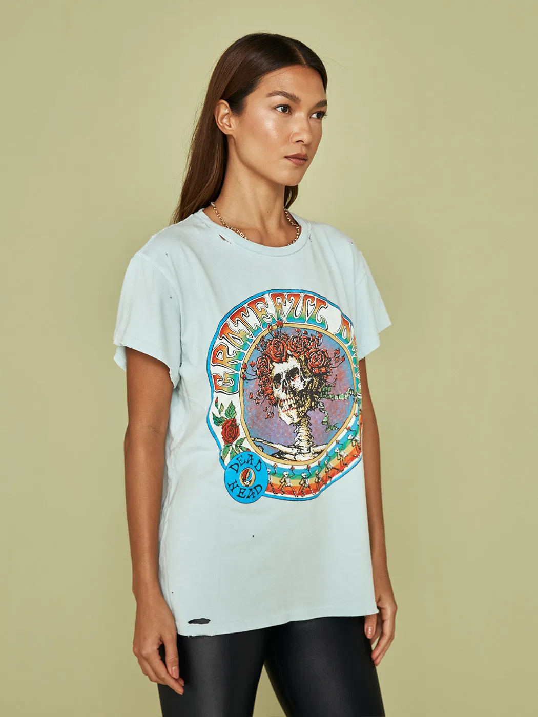 The Grateful Dead Destroyed Unisex Tee - Cloud sold by Carbon38