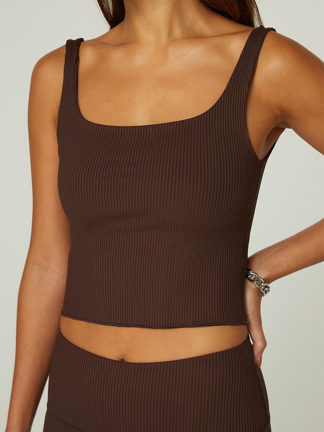 Ribbed Tank - Dark Oak sold by Carbon38 product image thumbnail 3