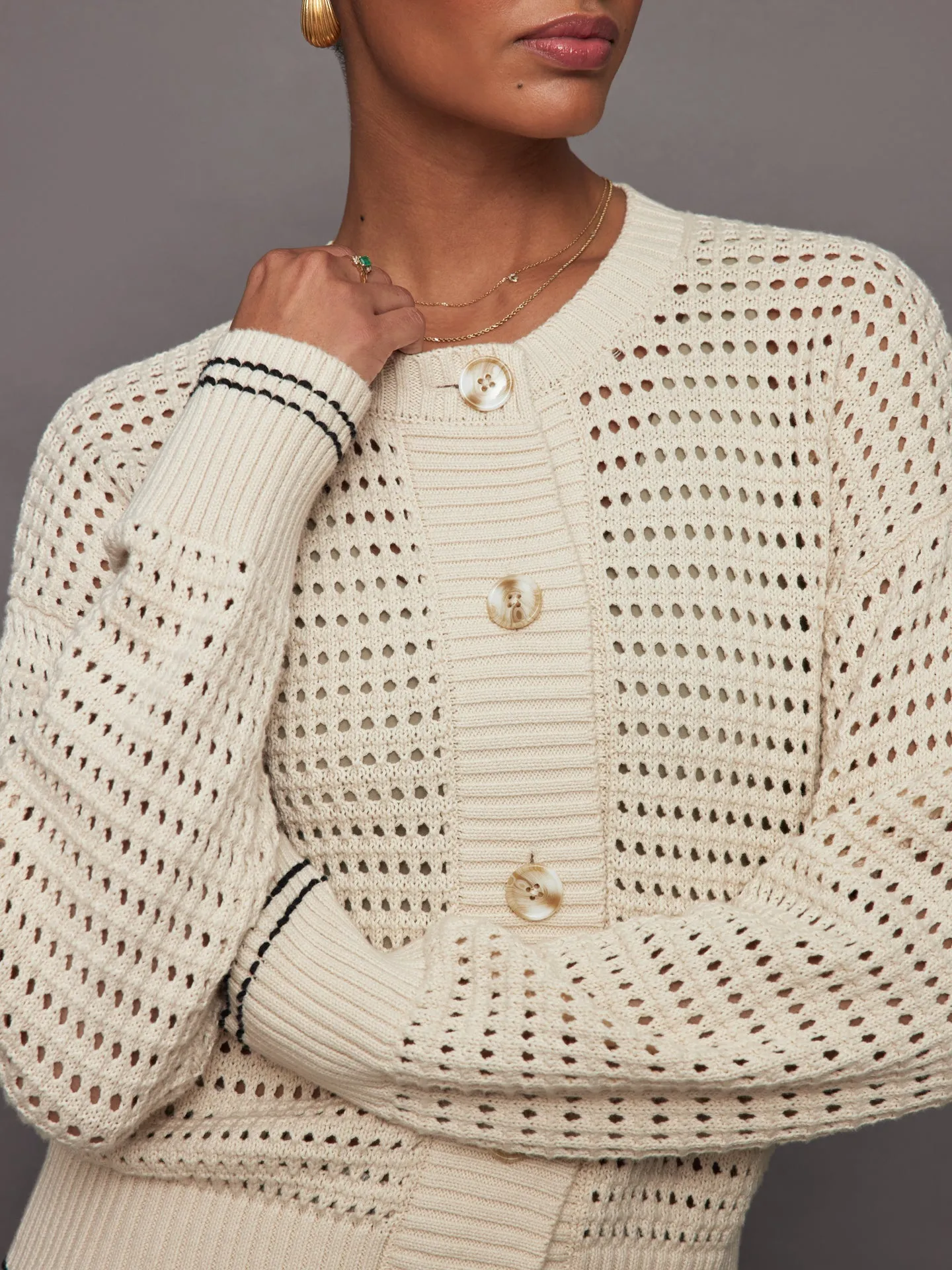 Kris Relaxed Fit Knit Jacket - Birch sold by Carbon38 product image thumbnail 5