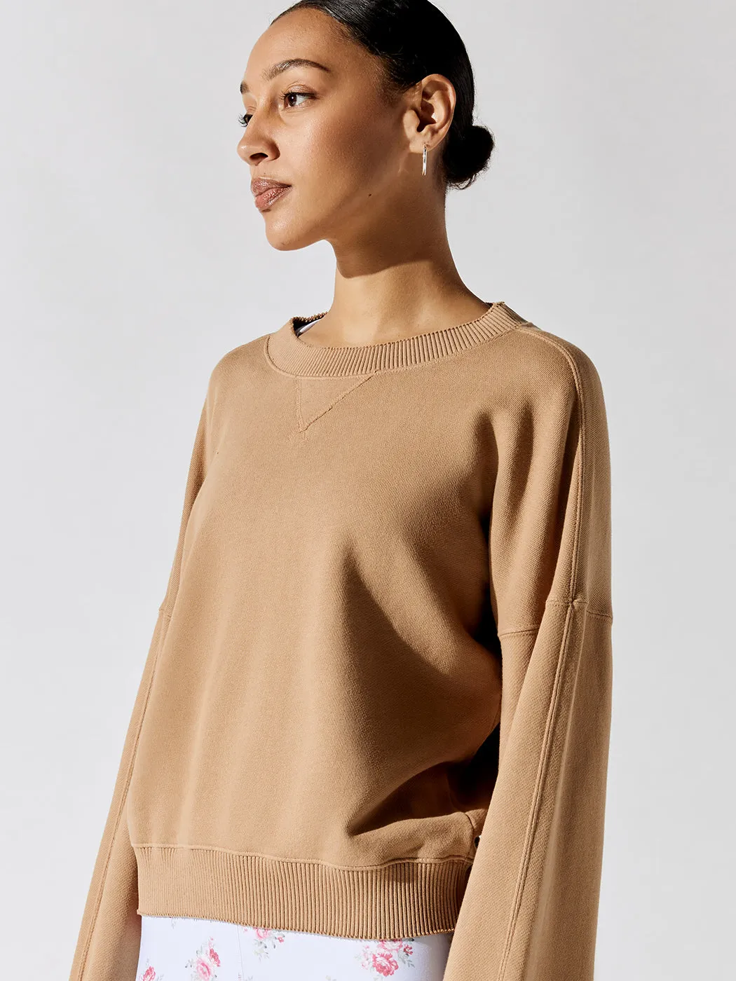 Malia Wide Sleeve Crew - Camel sold by Carbon38 product image thumbnail 4