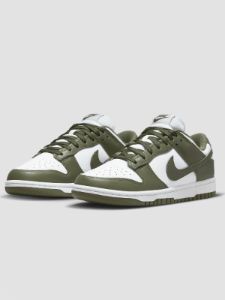 Nike Dunk Low - White/Medium Olive-White sold by Carbon38