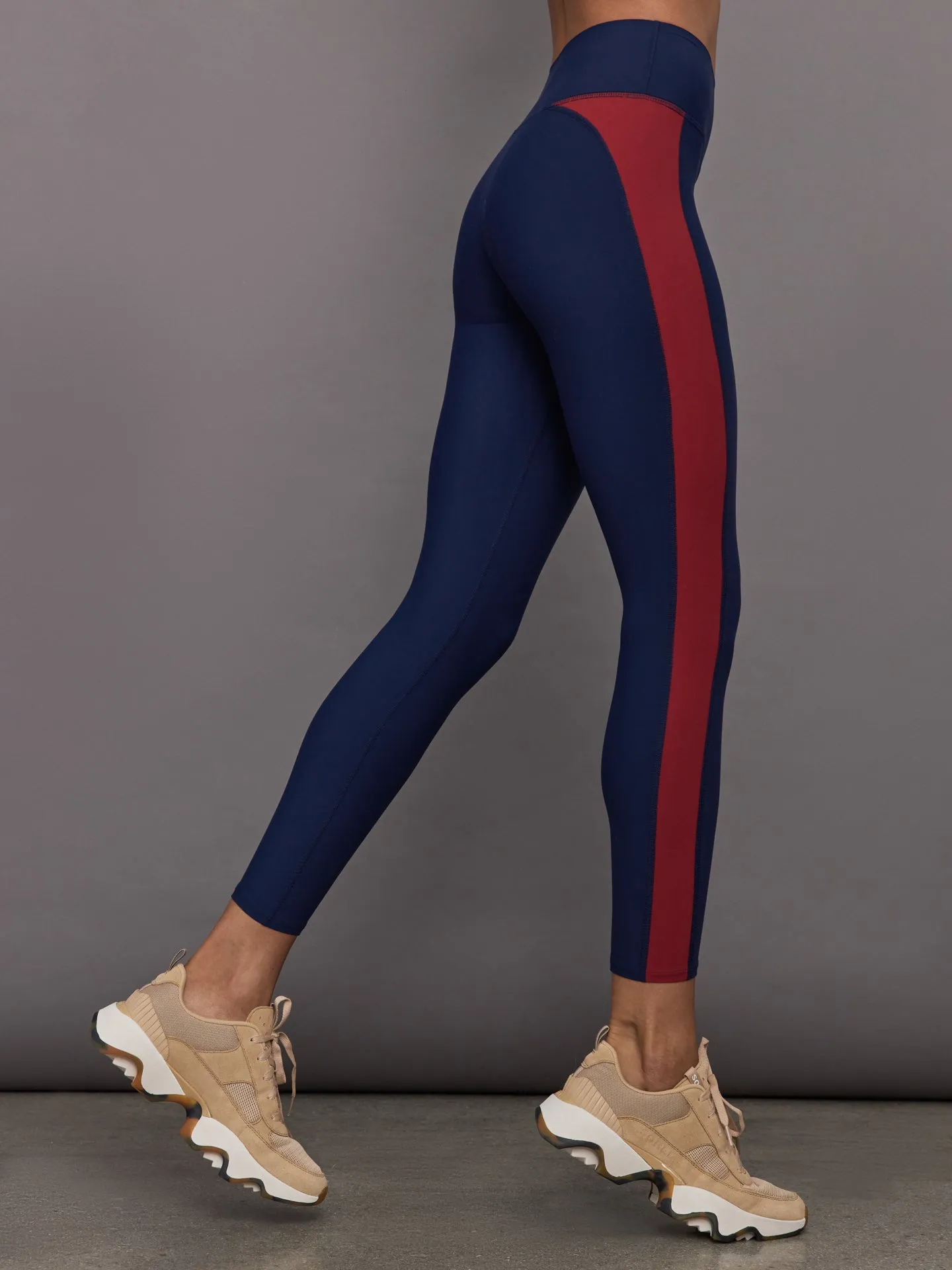 Colorblock Legging in Melt - Navy / Red Dahlia sold by Carbon38