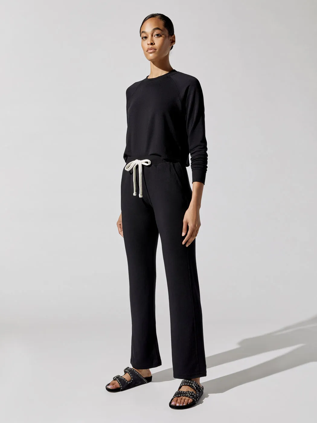 Warm Up Crop Fleece Sweatshirt - Black sold by Carbon38 product image thumbnail 2