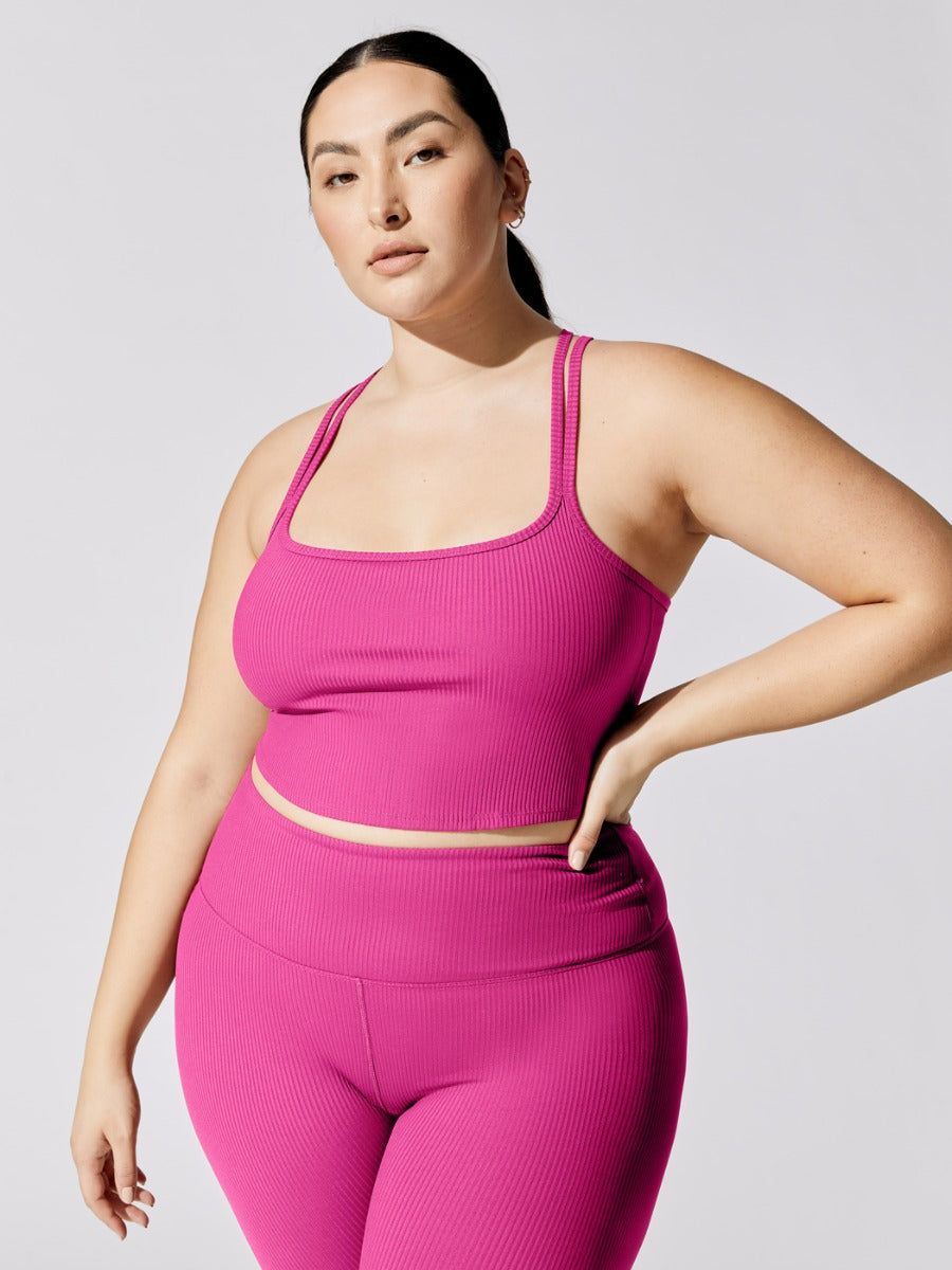 Ribbed Cami Bra - Magenta sold by Carbon38 product image thumbnail 5
