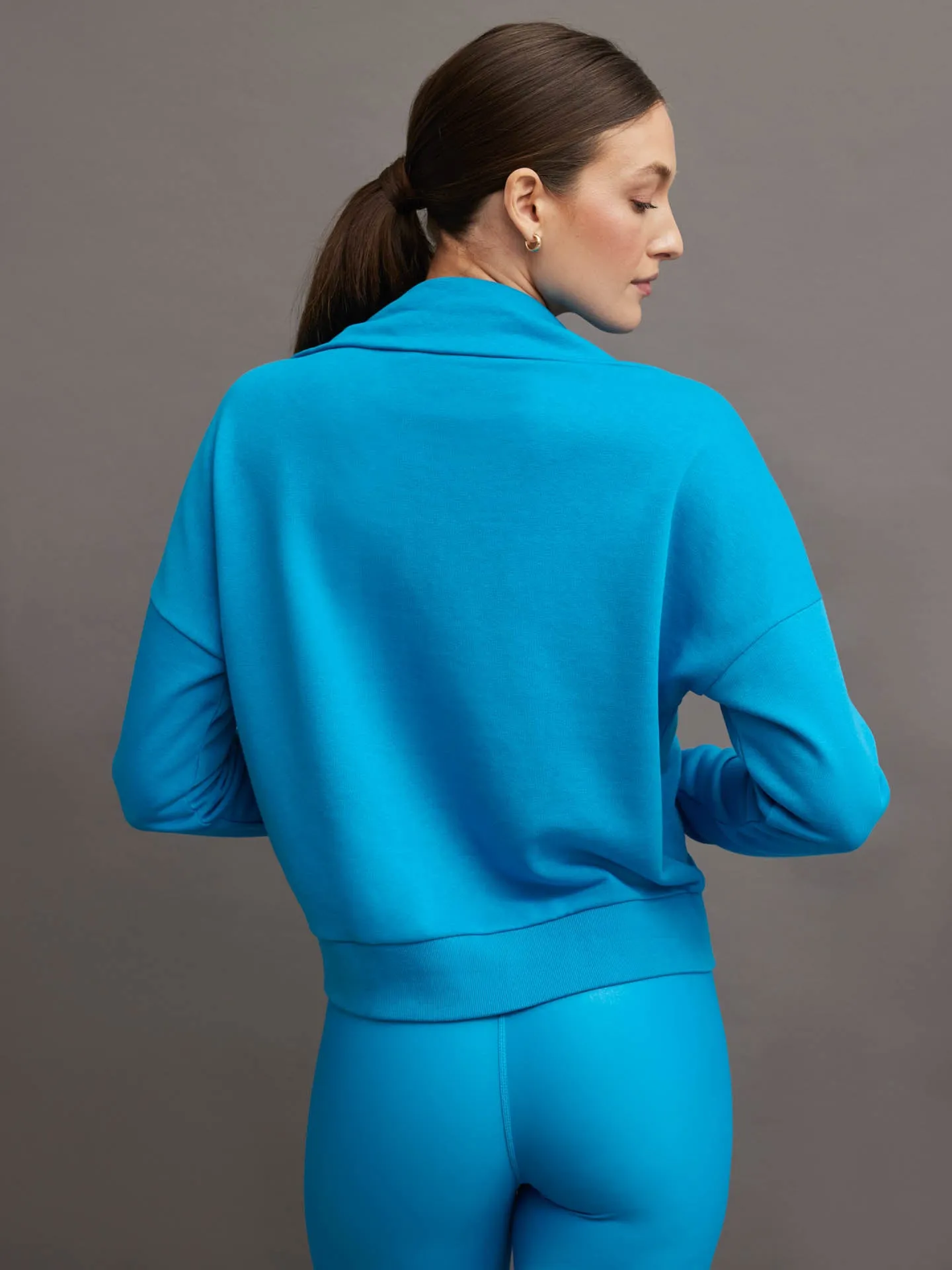 FRENCH TERRY HALF ZIP - HAWAIIAN SURF sold by Carbon38 product image thumbnail 2