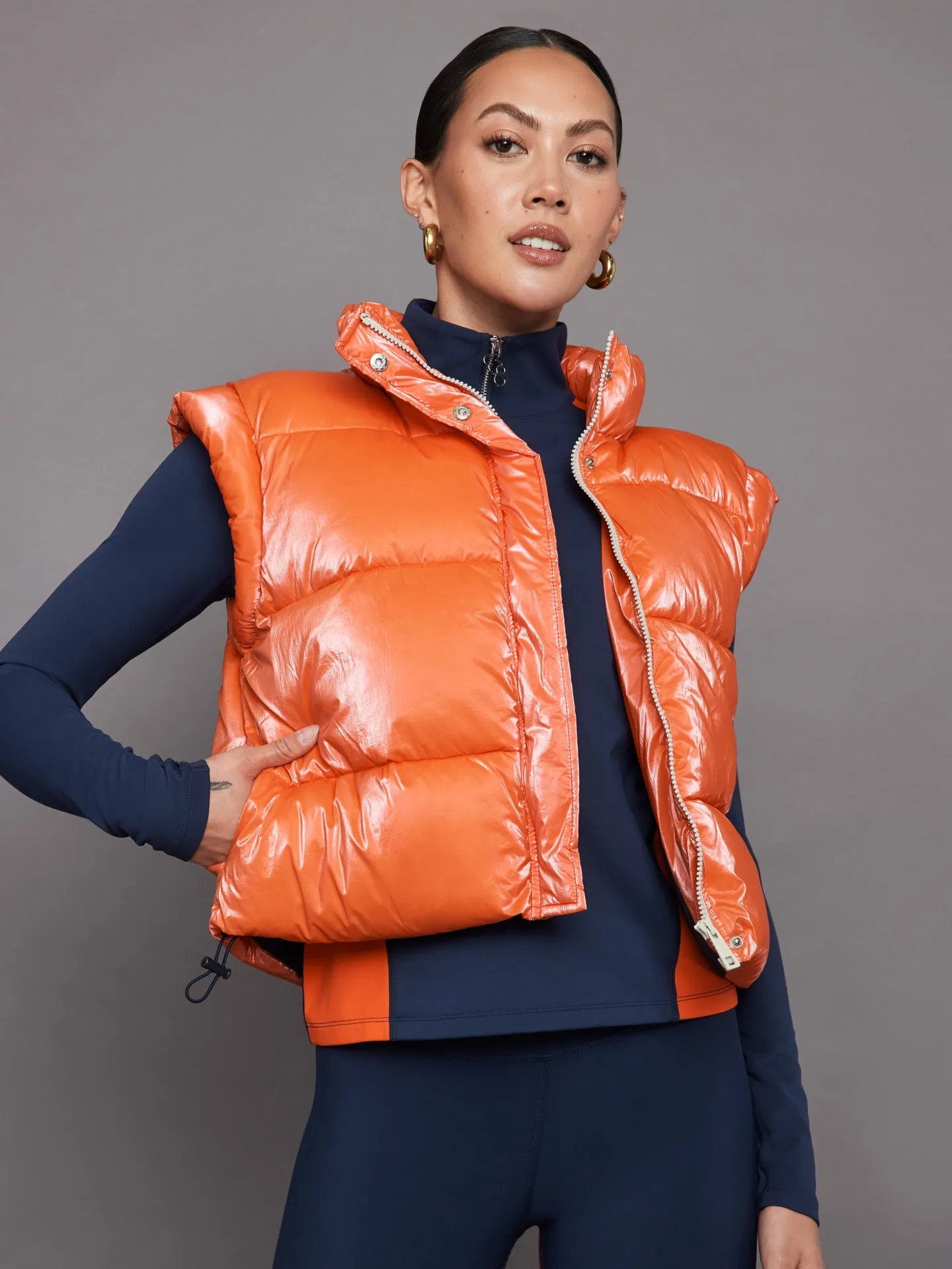 Puffer Vest - Orange sold by Carbon38 product image thumbnail 2