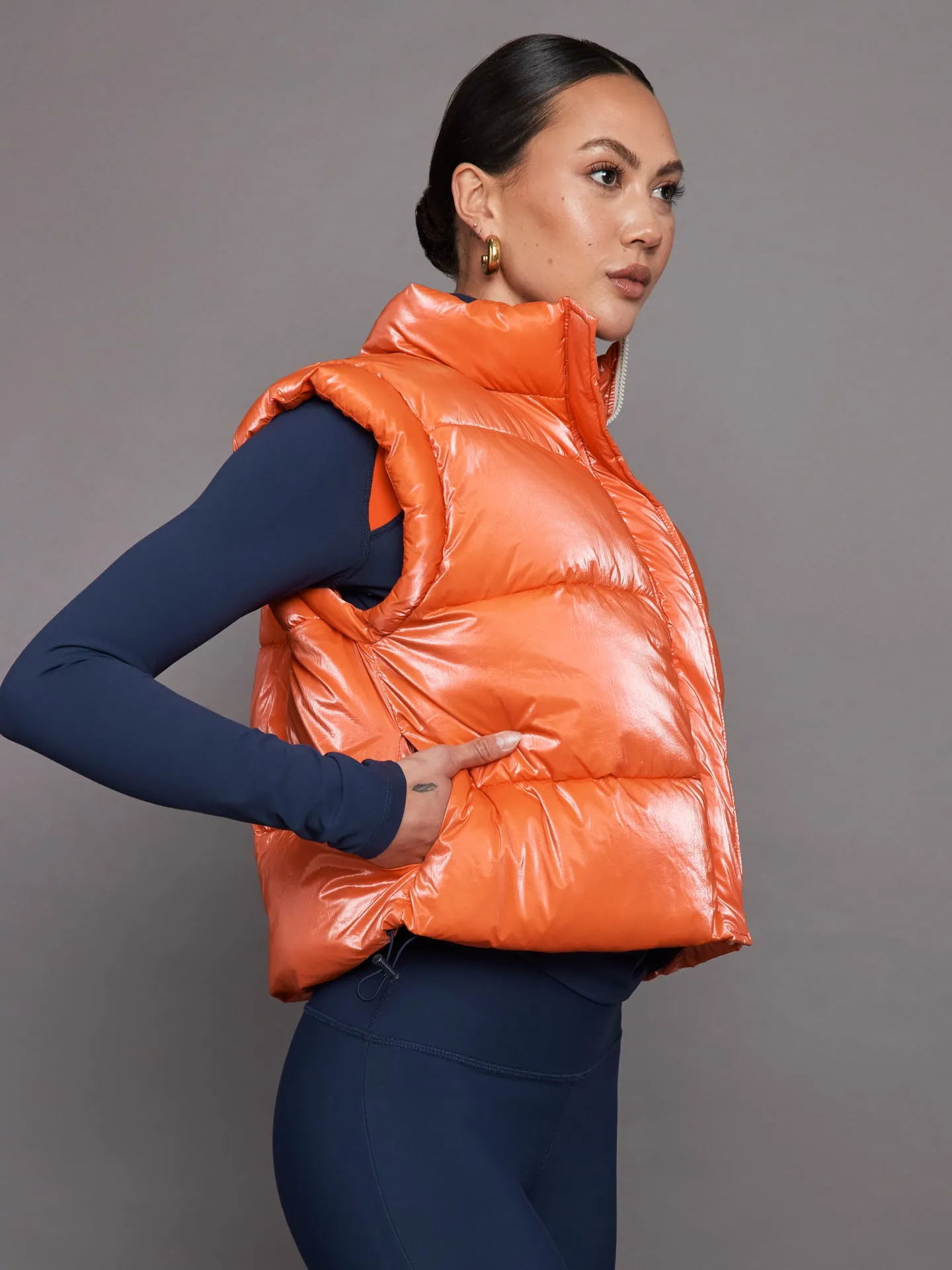 Puffer Vest - Orange sold by Carbon38 product image thumbnail 3