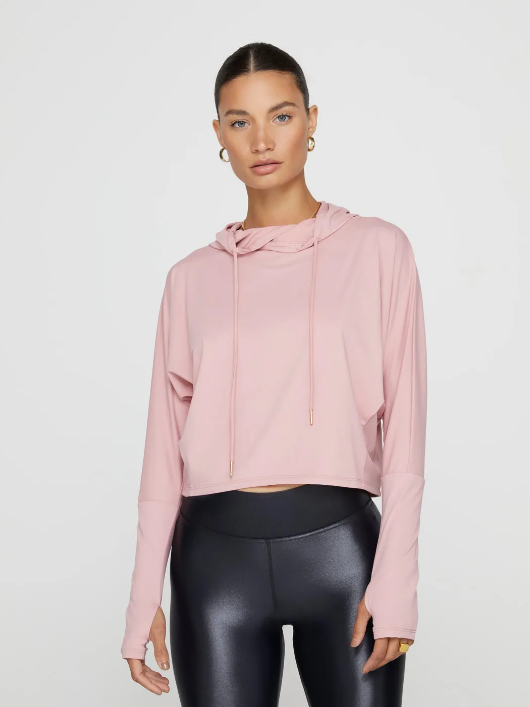Crop Hoodie - Blush sold by Carbon38 product image thumbnail 4