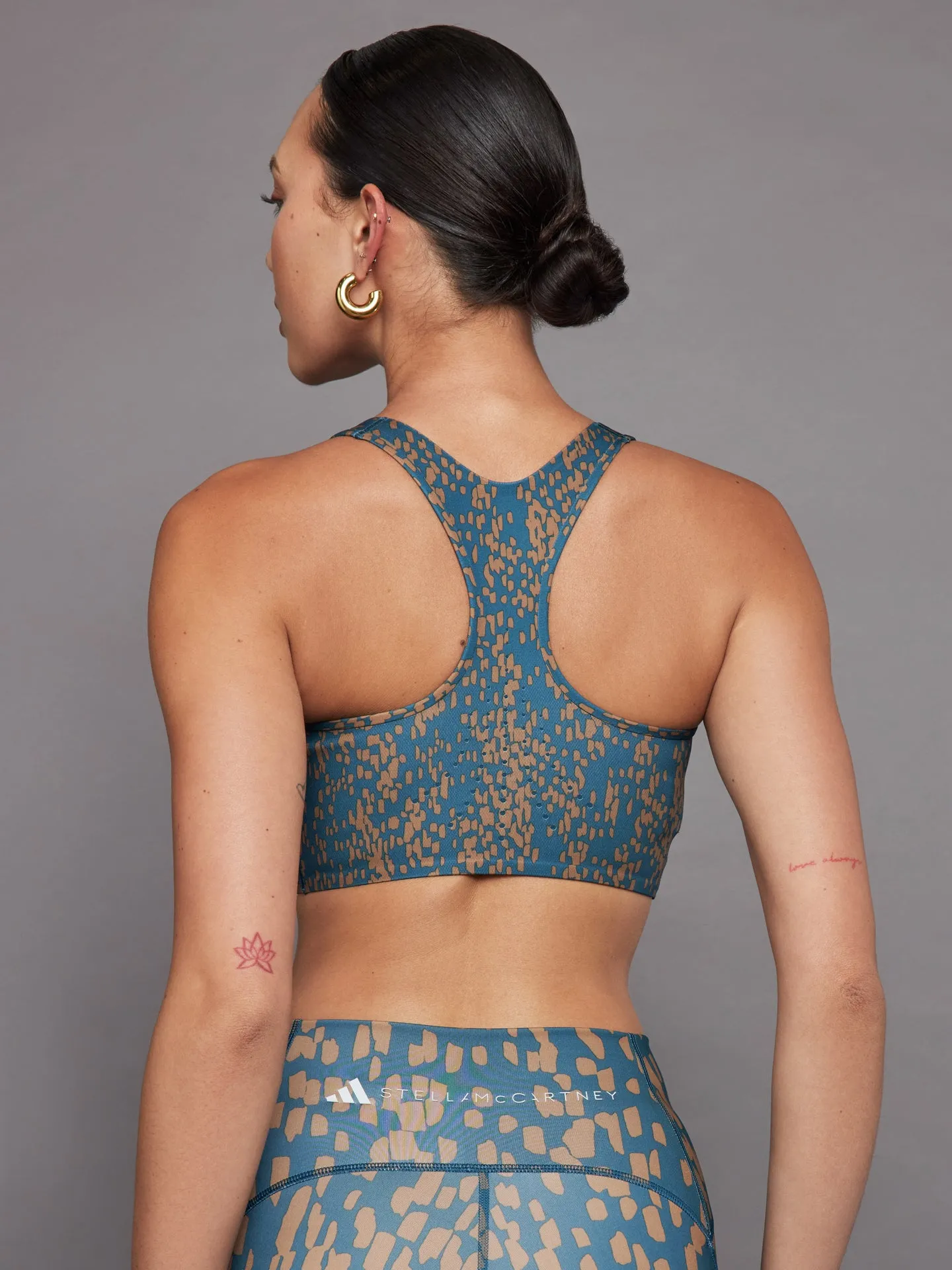 adidas by Stella McCartney TruePurpose Power Impact Training Medium Support Bra - Tech Mineral/Timber sold by Carbon38 product image thumbnail 4