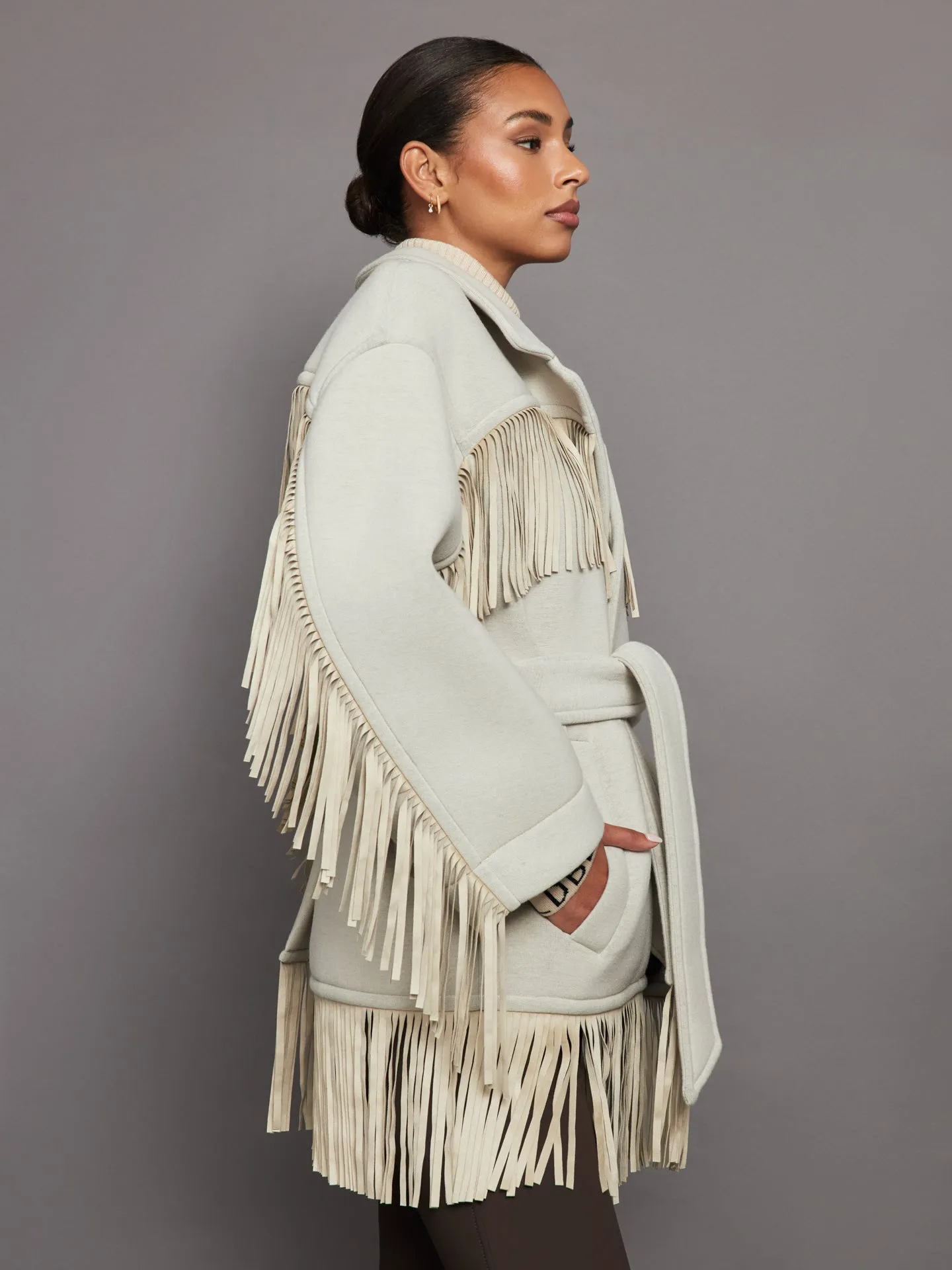 Fringe Jacket - Champagne sold by Carbon38 product image thumbnail 2