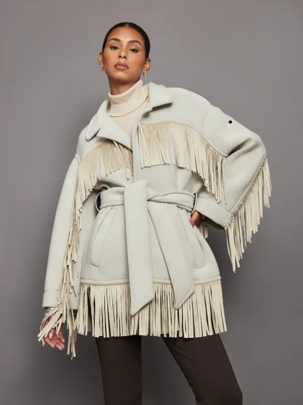 Fringe Jacket - Champagne sold by Carbon38