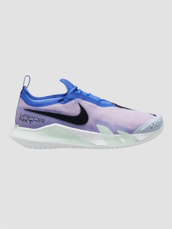 NikeCourt React Vapor NXT - Medium Blue/Black-Doll-Barely Green sold by Carbon38