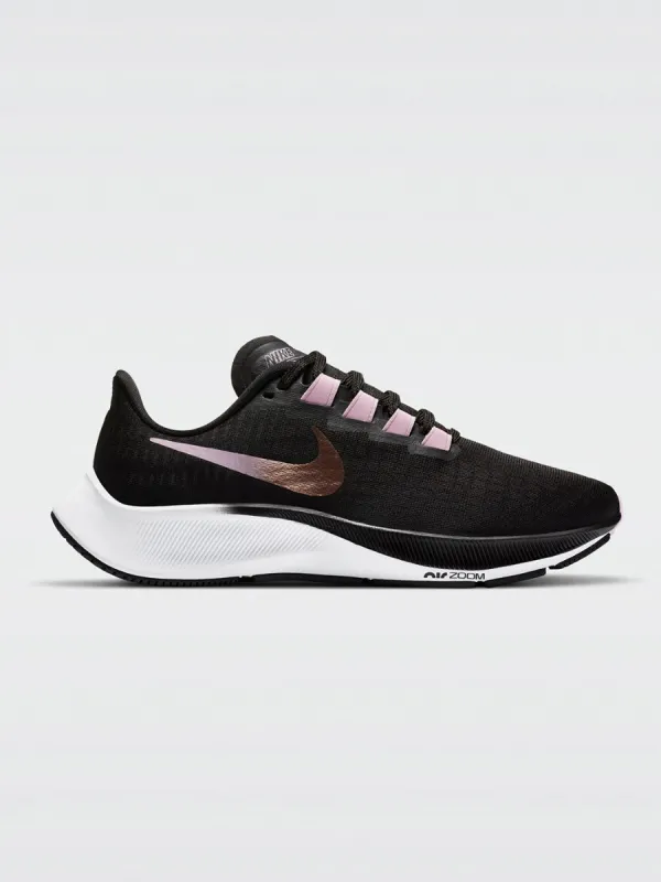 Air Zoom Pegasus 37 Sneaker - Black/Mtlc Red Bronze-Lt Arctic Pink sold by Carbon38
