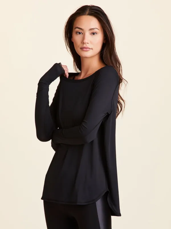 Fractal Long Sleeve Raglan Tee - Black sold by Carbon38