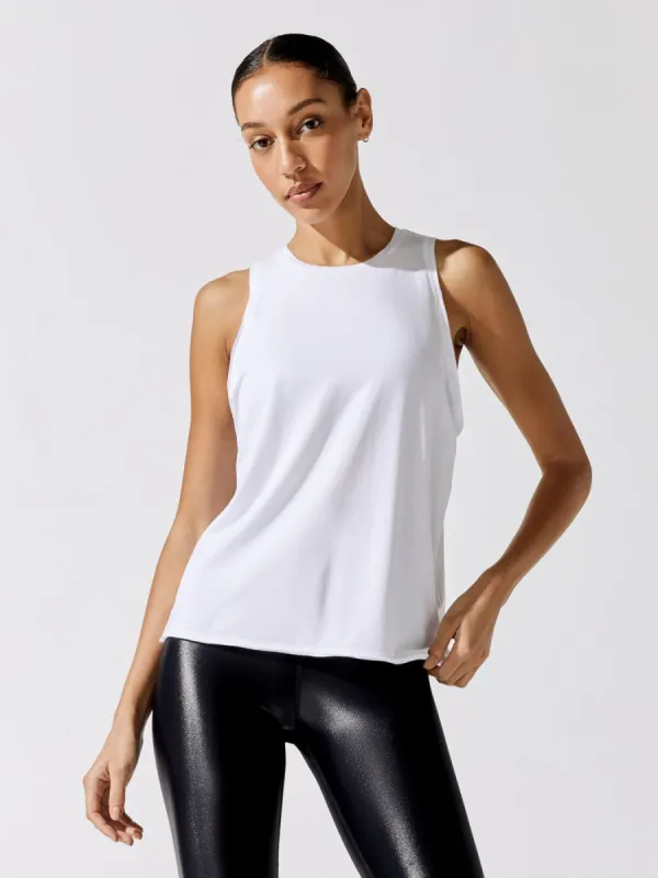 Keyhole Muscle Tank - White made by Carbon38