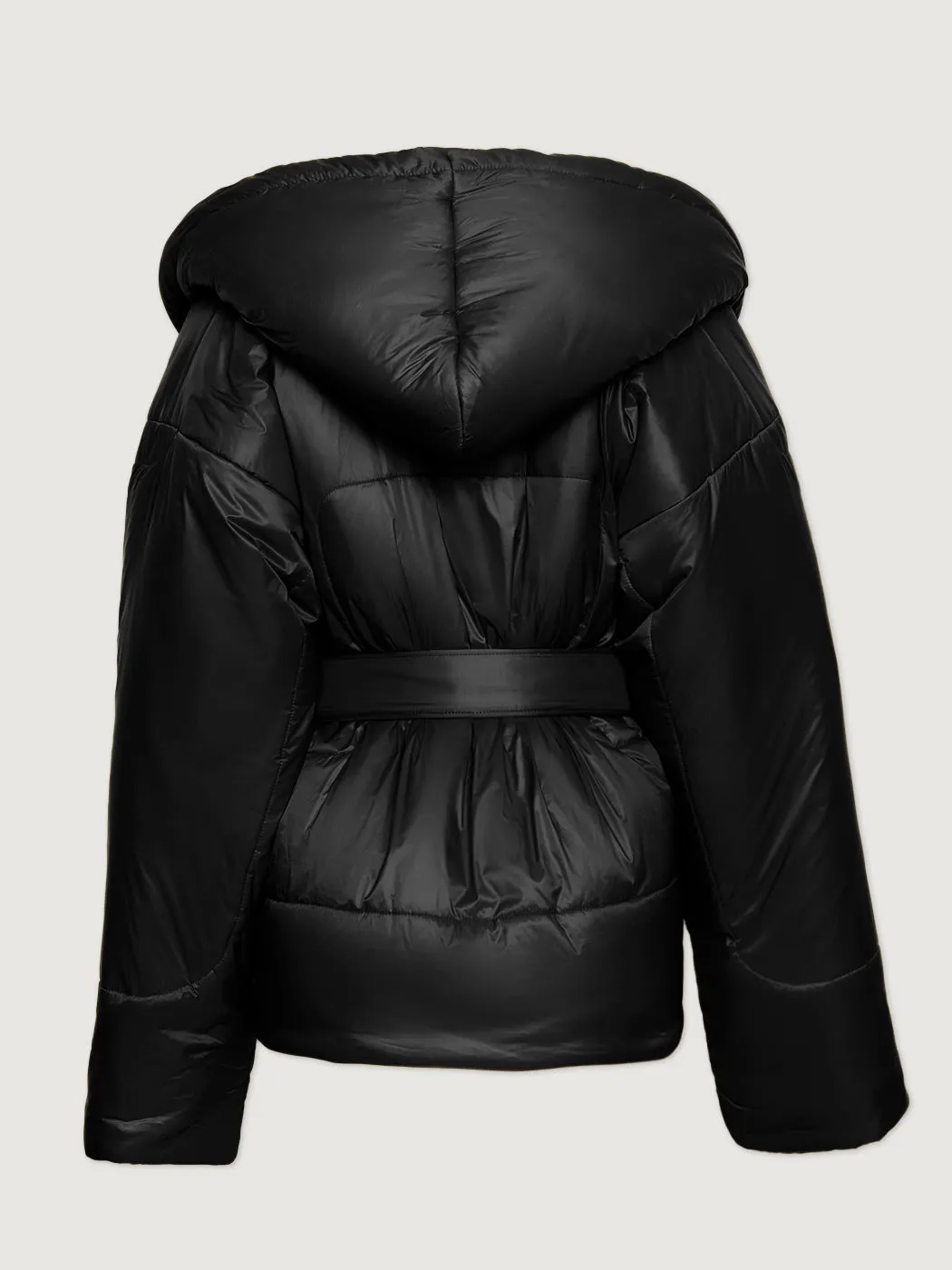 Hooded Sleeping Bag Coat Short - BLACK sold by Carbon38 product image thumbnail 2