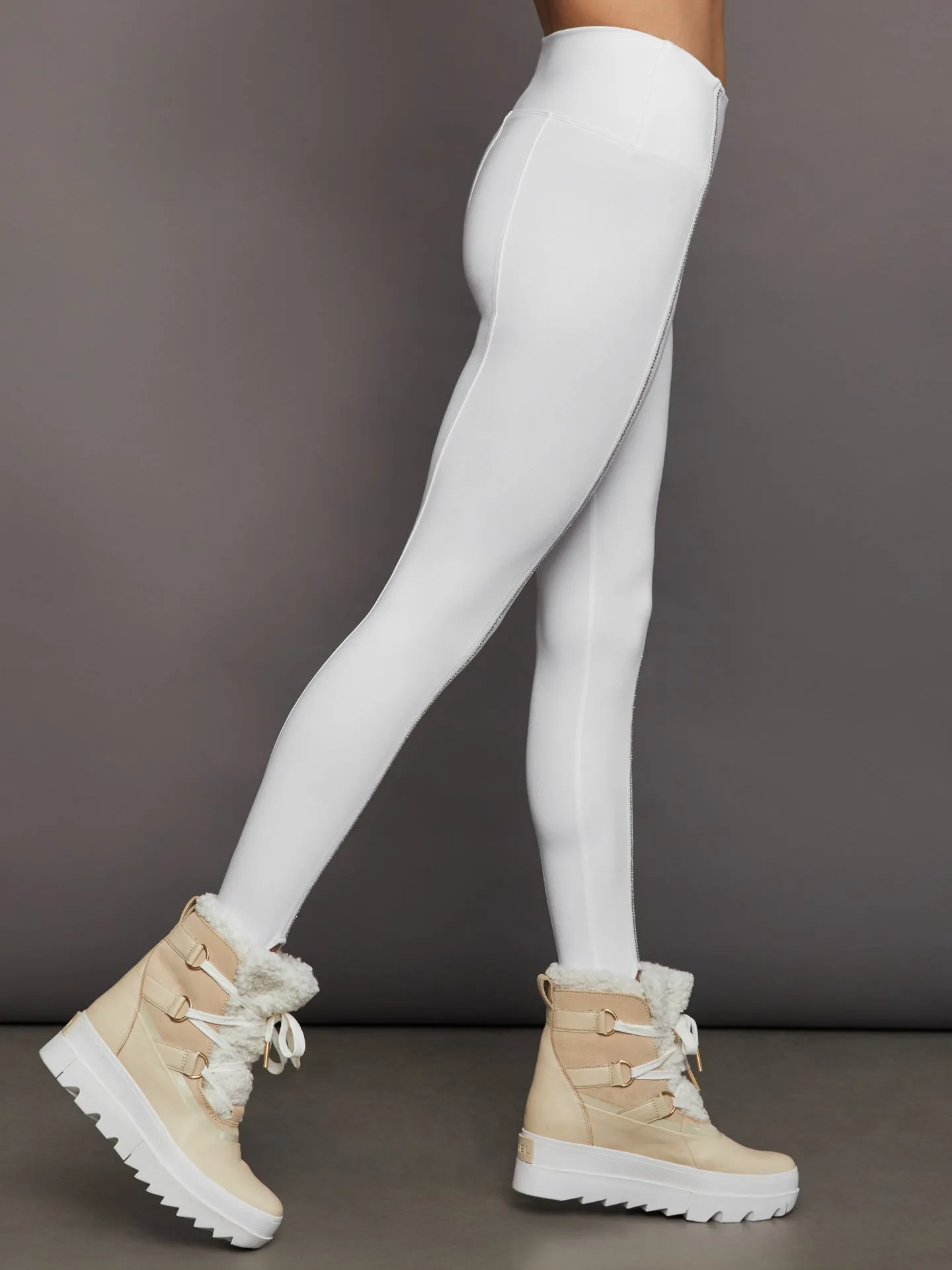 Stirrup Legging with Rhinestone Trim - White sold by Carbon38 product image thumbnail 2