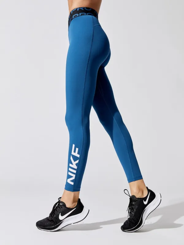 Nike Pro Dri-fit Graphic Tight - Court Blue-Black-White sold by Carbon38