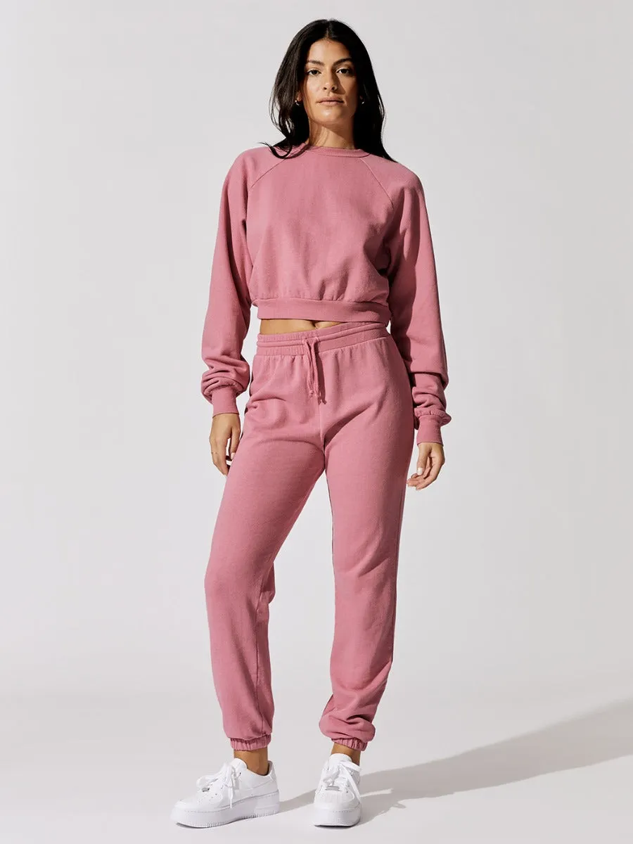 Summer Terry Sweatpant - Heather Pink sold by Carbon38 product image thumbnail 3