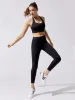 High Rise 7/8 Legging In Diamond Compression - Black sold by Carbon38
