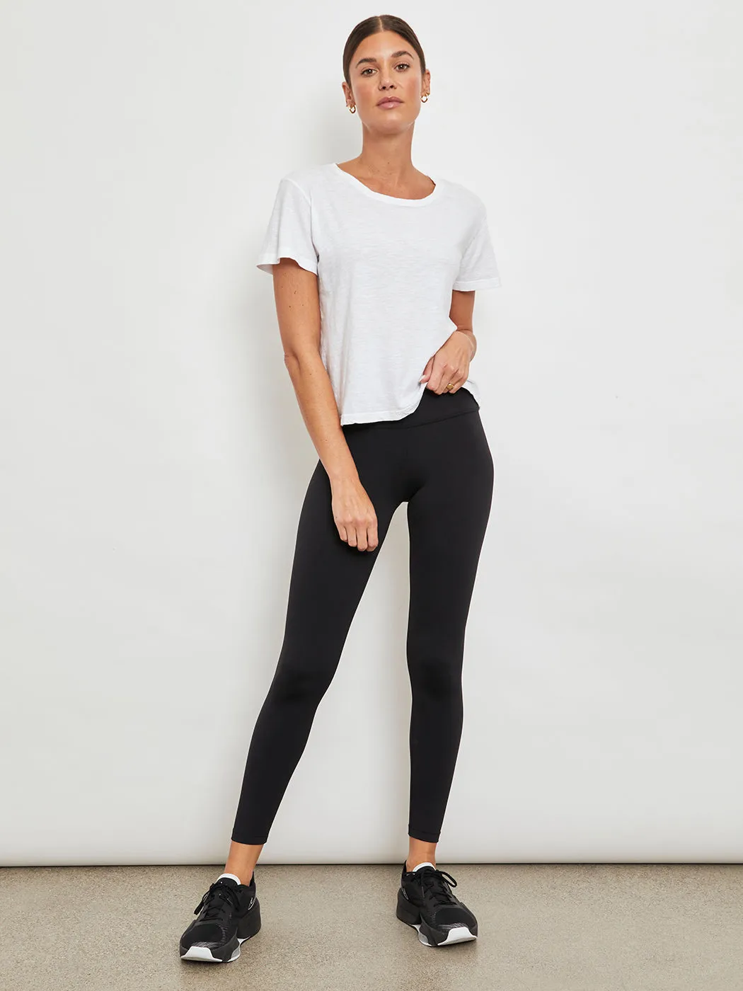 Slub Short Sleeve Crew Neck Tee - White sold by Carbon38