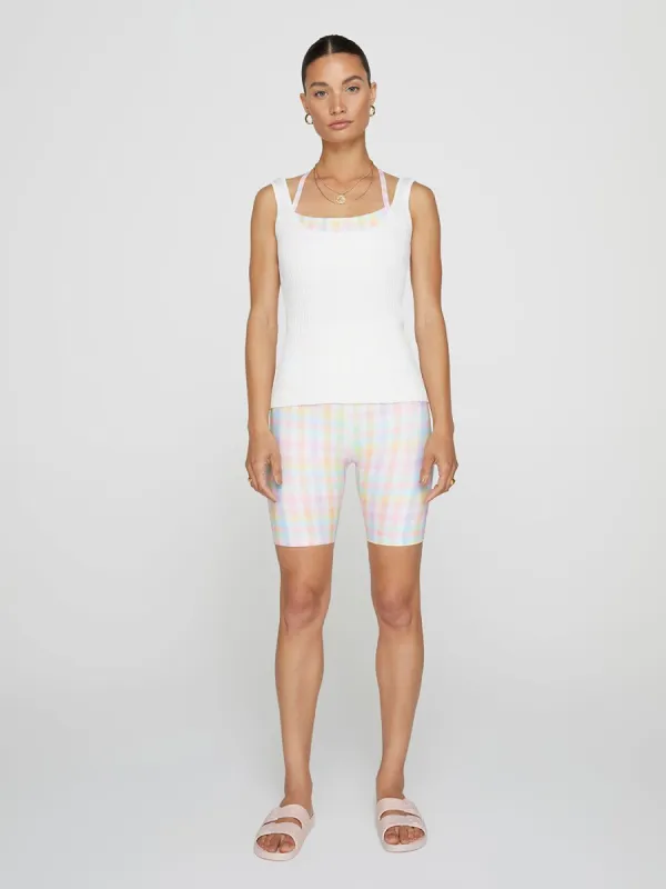 Wide Scoop Neck Cami - White sold by Carbon38