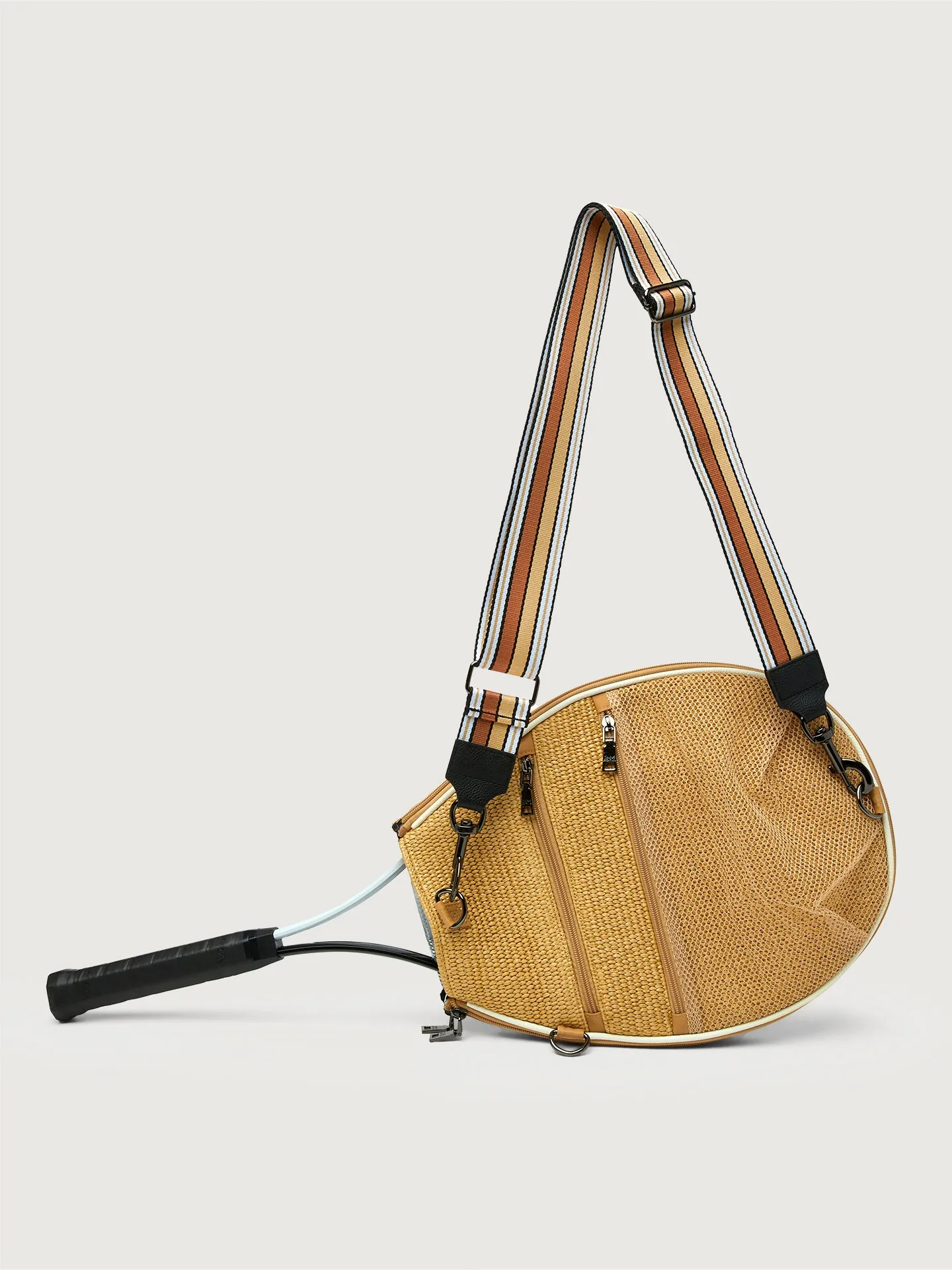 You Are The Champion Tennis Bag - Dune Rafia/ White/ Dark Neutral Dune sold by Carbon38 product image thumbnail 4