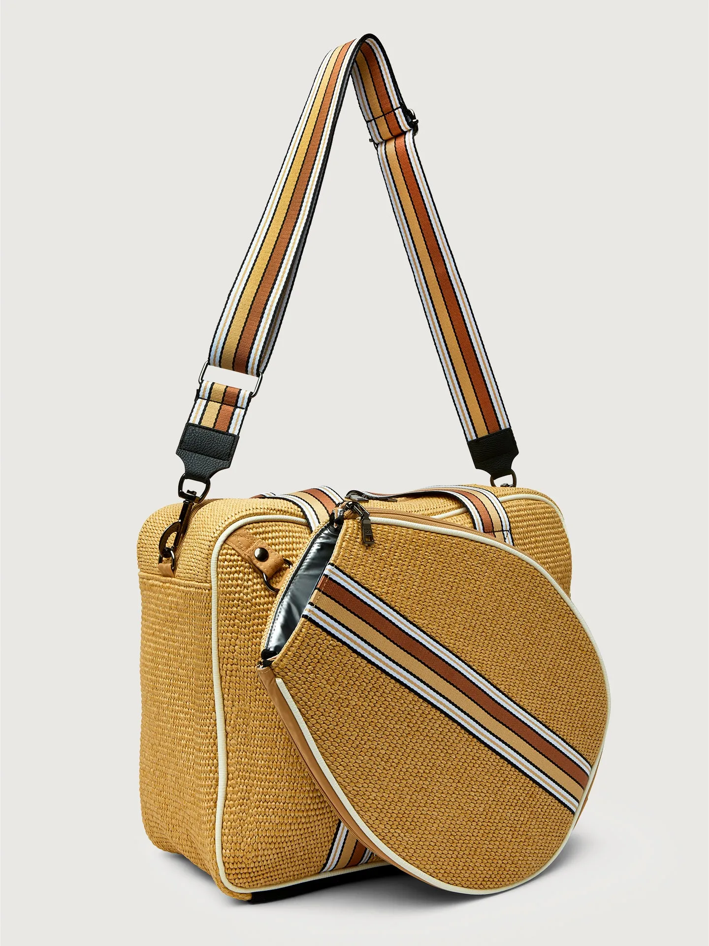 You Are The Champion Tennis Bag - Dune Rafia/ White/ Dark Neutral Dune sold by Carbon38 product image thumbnail 2