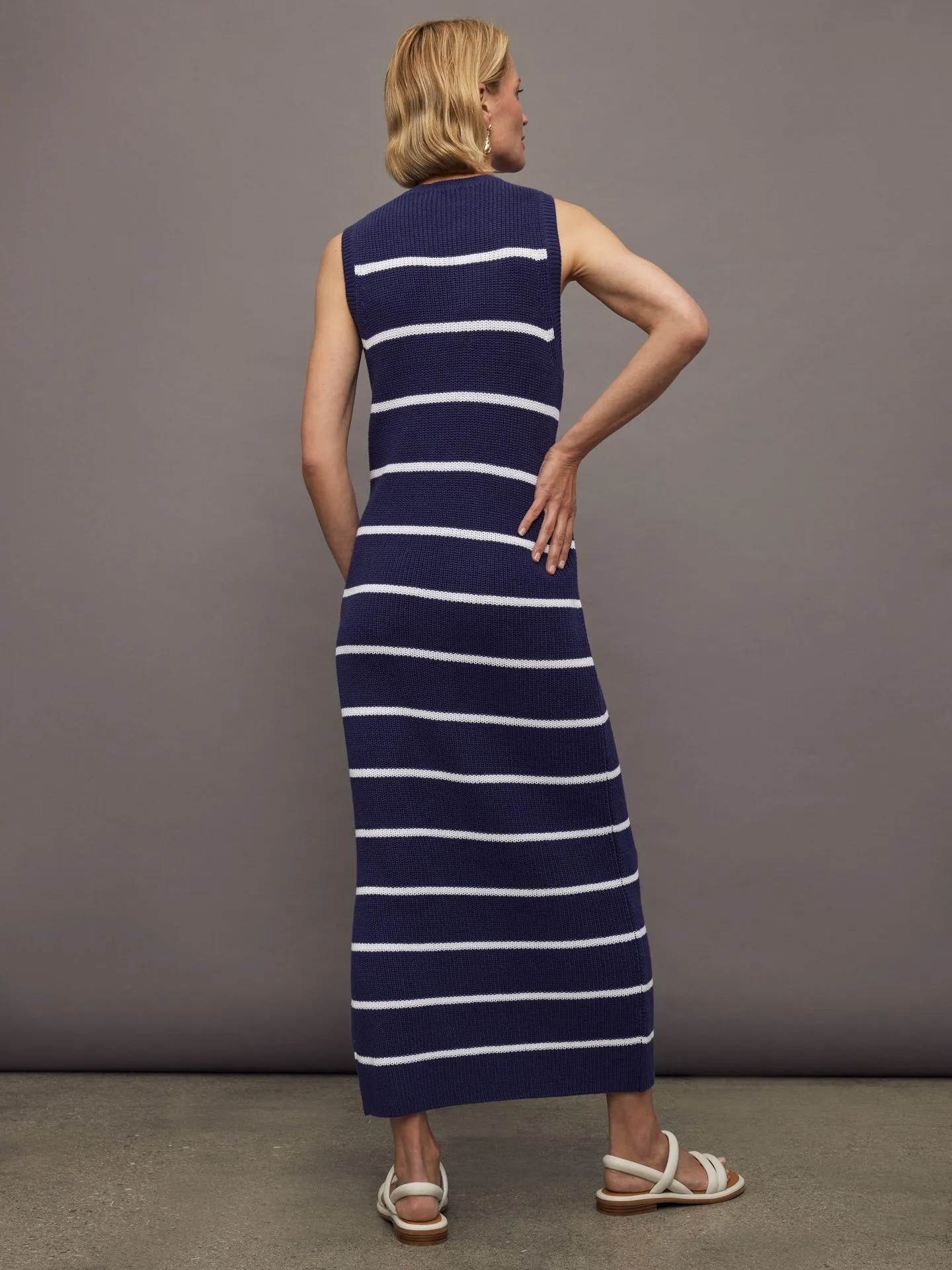 Emma Stripe Midi Dress - Indigo Multi sold by Carbon38 product image thumbnail 4