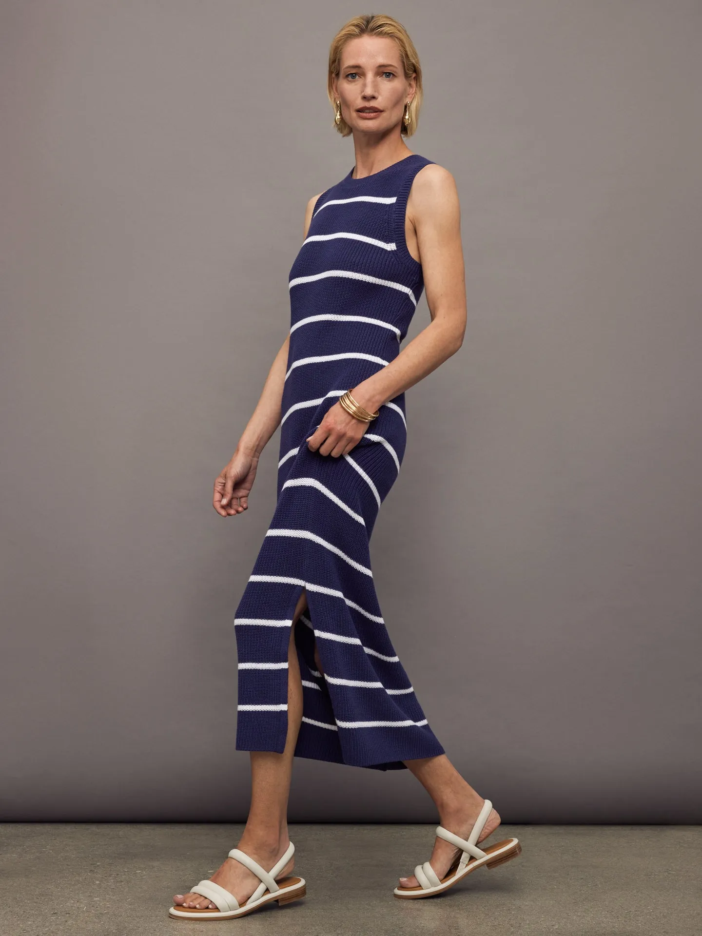 Emma Stripe Midi Dress - Indigo Multi sold by Carbon38 product image thumbnail 3