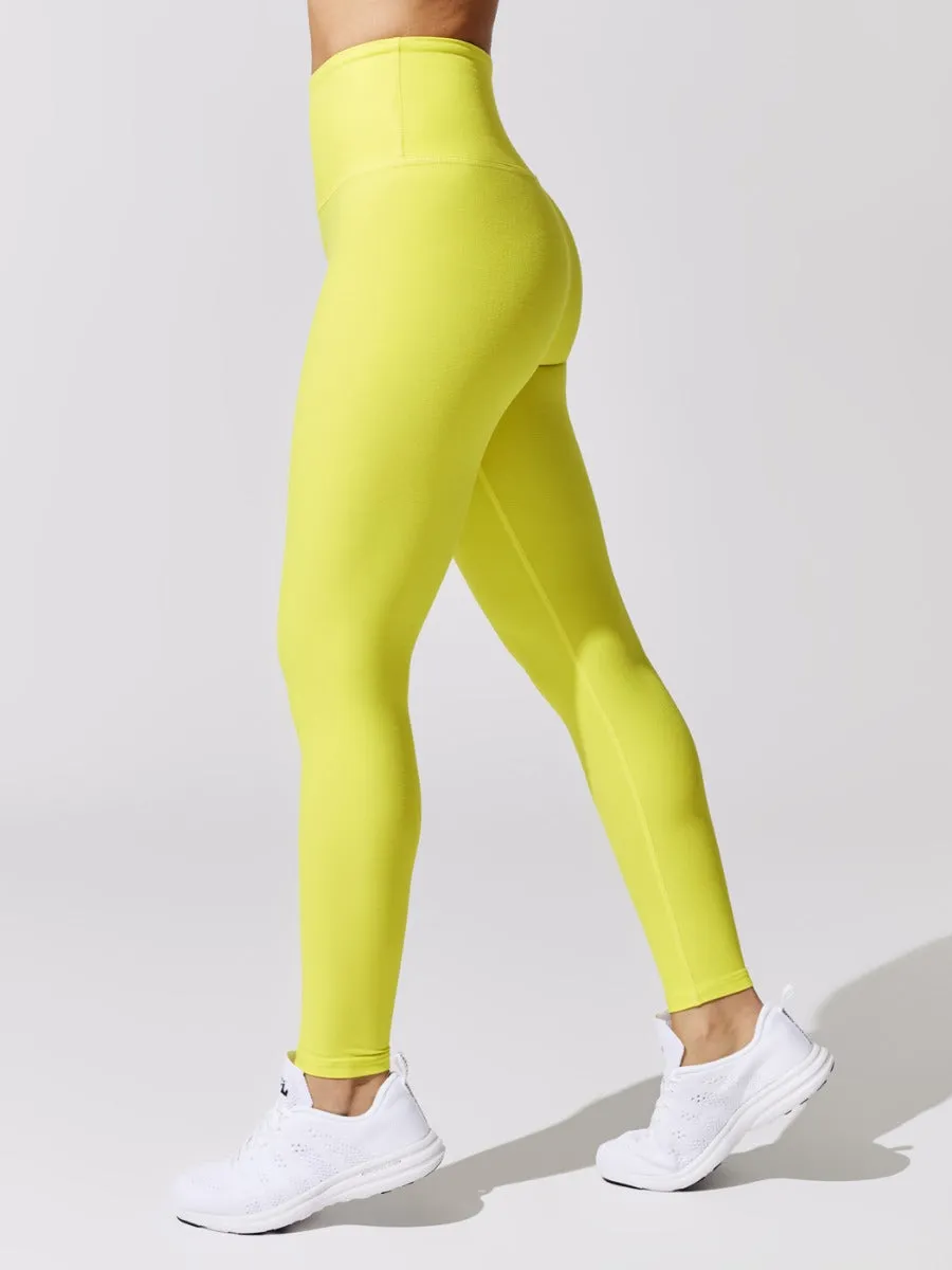 Spacedye Caught in the Midi High Waisted Legging - Lemon Glow sold by Carbon38