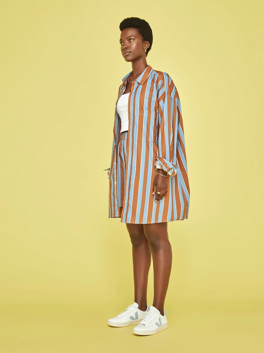 Adele Shirt - Chocolate/Blue sold by Carbon38 product image thumbnail 5