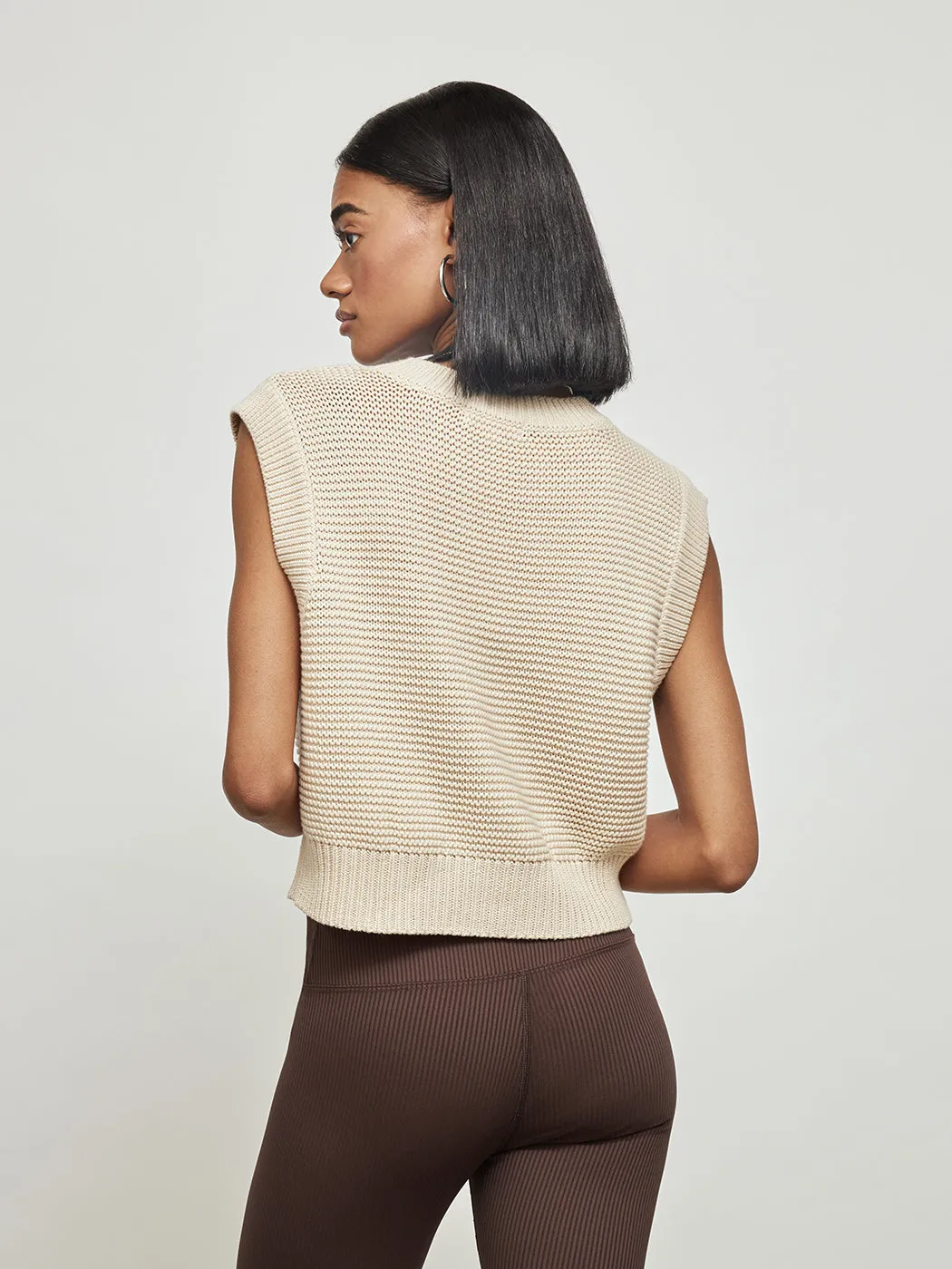 Cable Vest - Cream sold by Carbon38 product image thumbnail 2