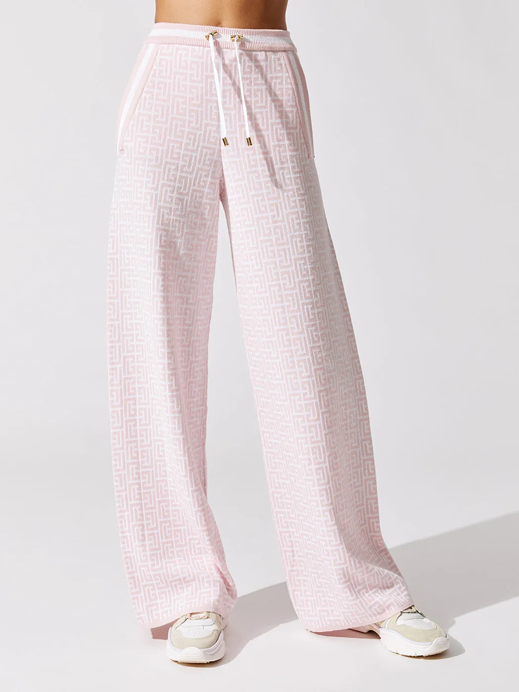Monogram Jacquard Sweatpants - Ggf Blanc/Rose Pale sold by Carbon38