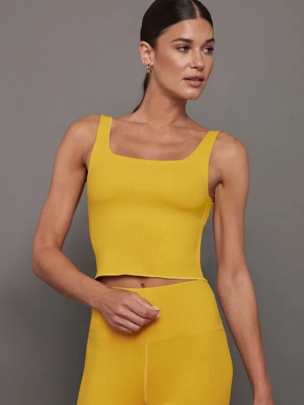 Ribbed Tank - Old Gold made by Carbon38