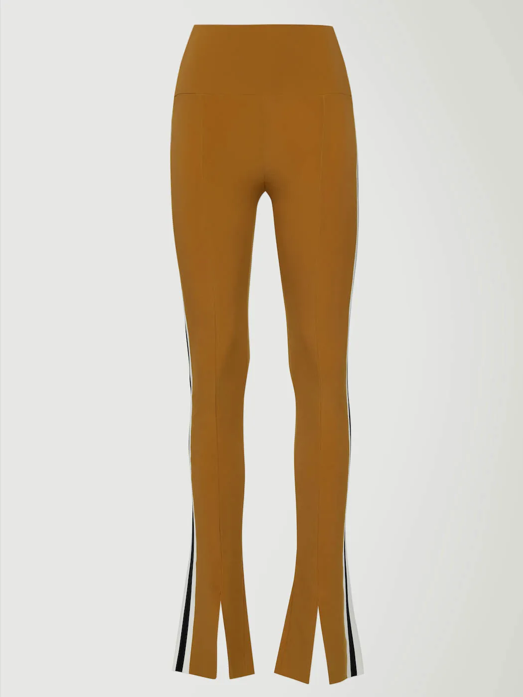 Side Stripe Spat Legging - Mocha/Offset Stripe sold by Carbon38