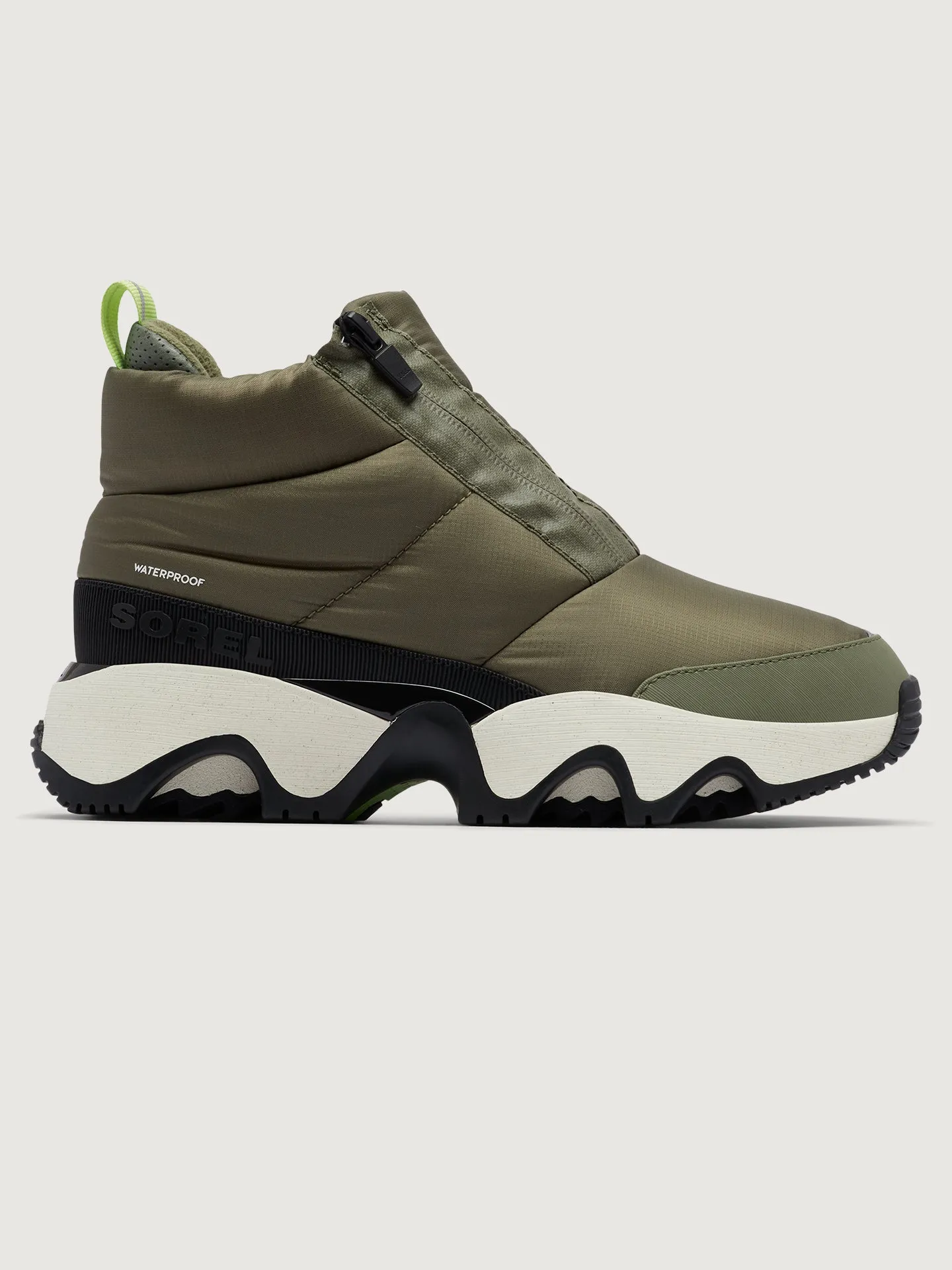 KINETIC IMPACT PUFFY ZIP WP - STONE GREEN, BLACK sold by Carbon38