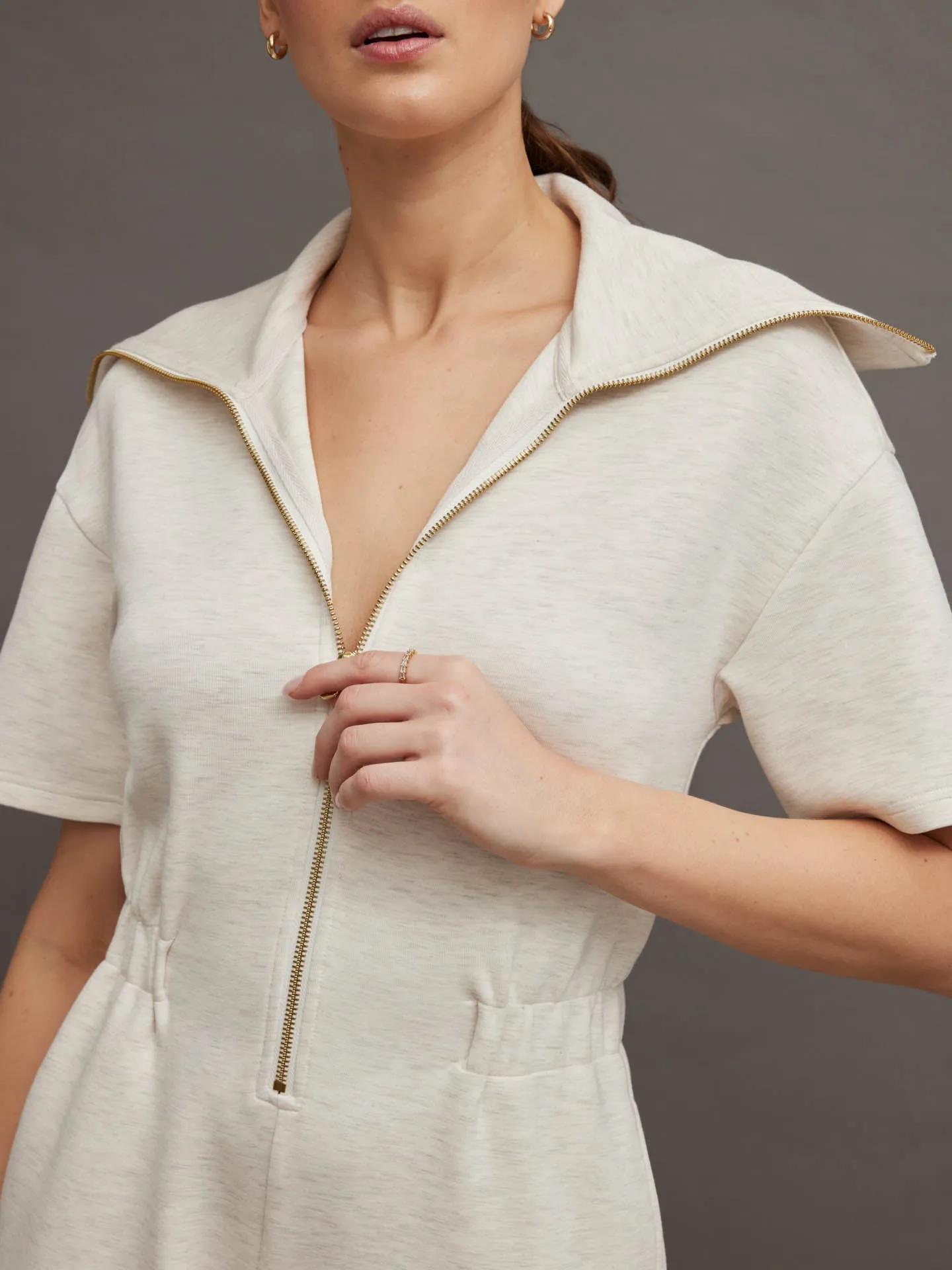 Caldwell Playsuit 5 - IVORY MARL sold by Carbon38 product image thumbnail 2