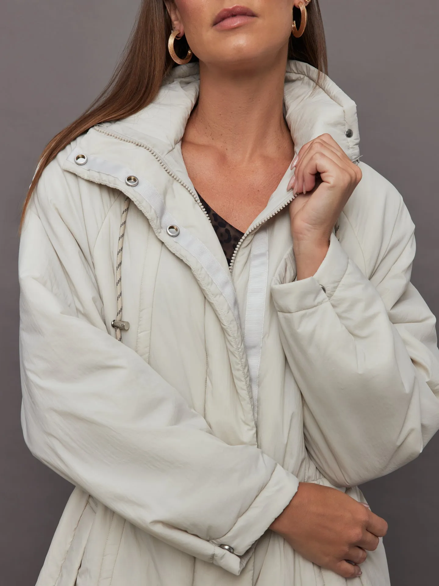 Elle Light Padded Parka - Rainy Day sold by Carbon38 product image thumbnail 5