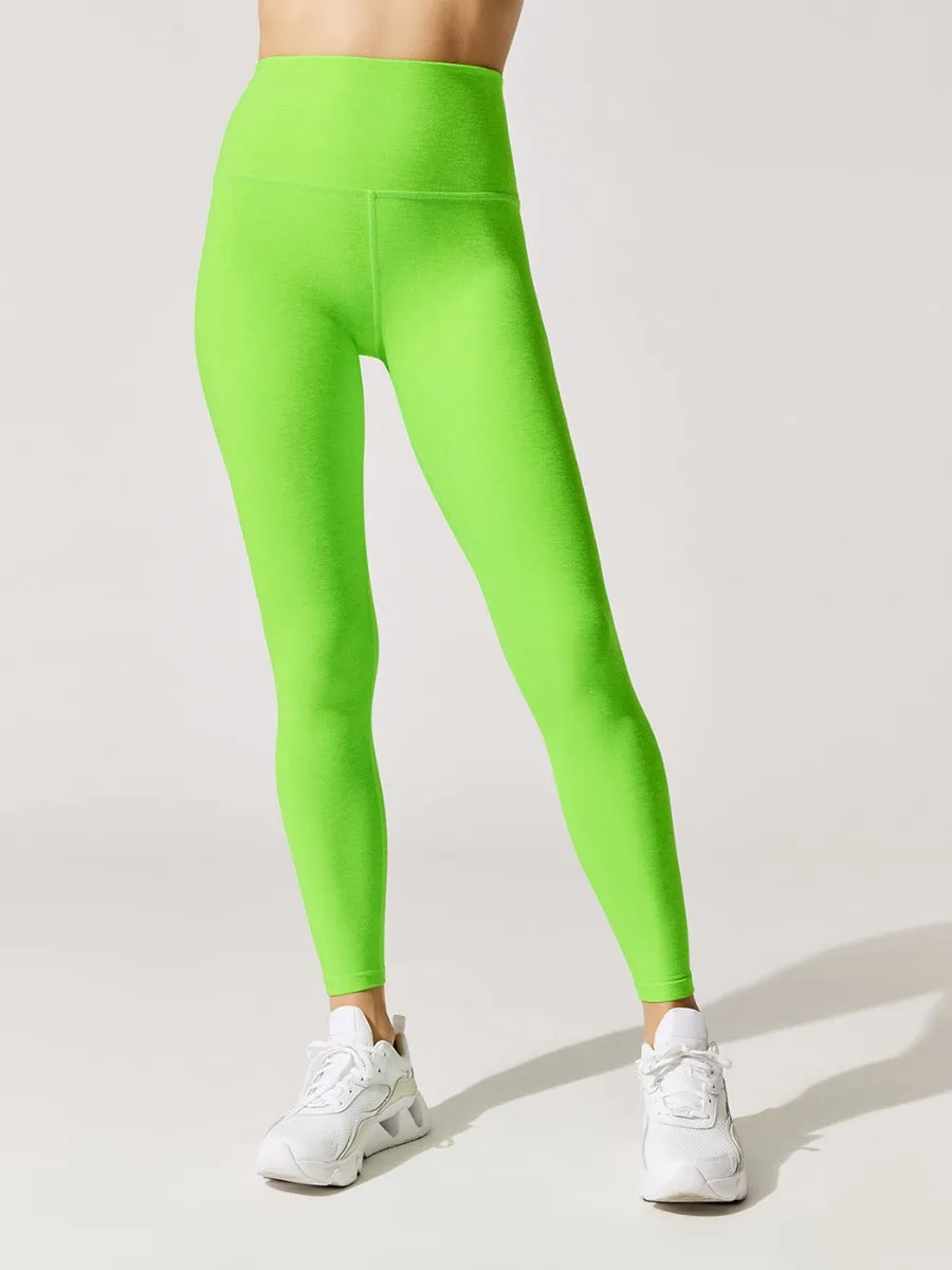 Spacedye Caught in the Midi High Waisted Legging - Limeade Heather sold by Carbon38