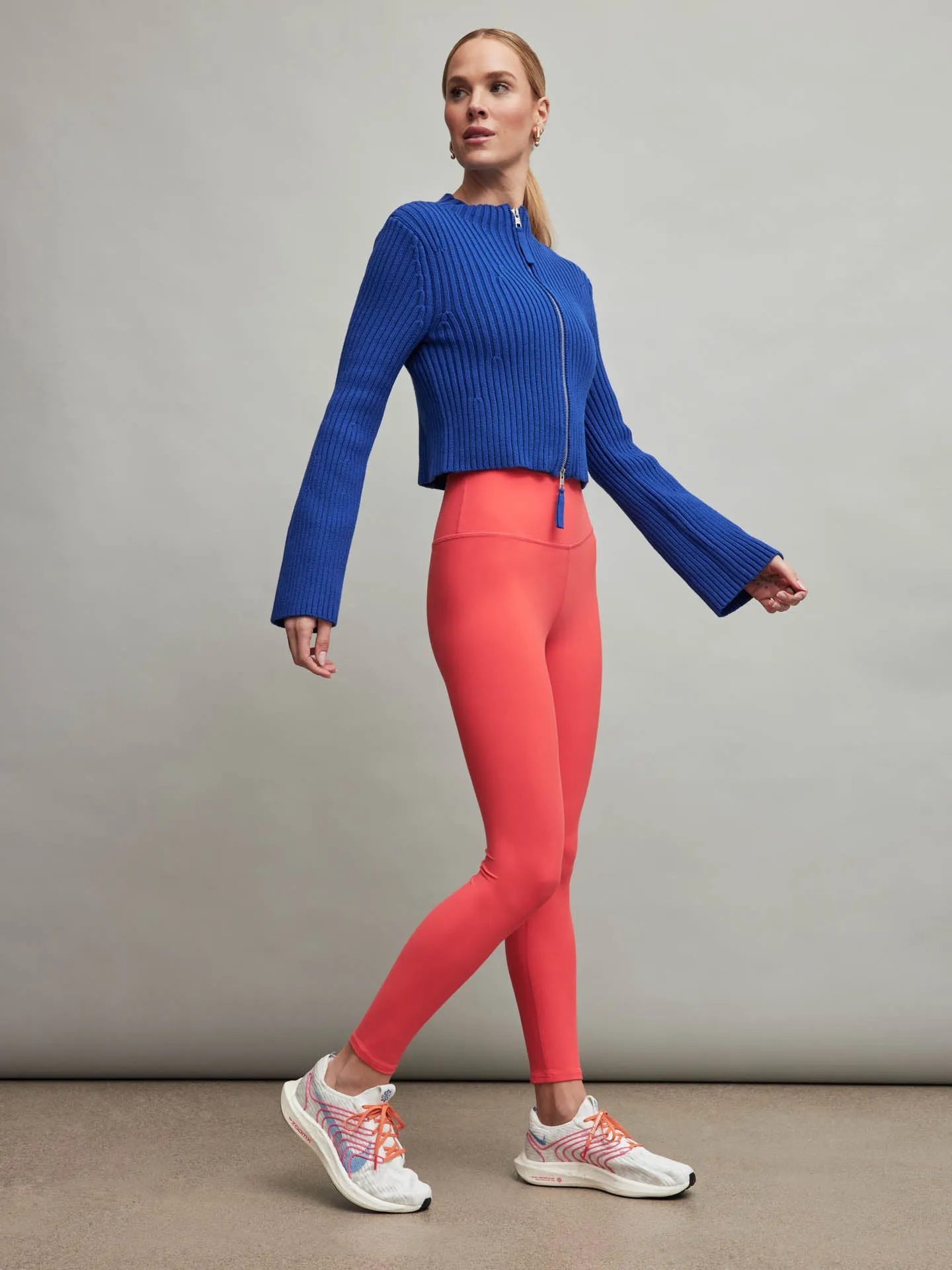 Fashion Rib Zip Cardi - BLUE JEANS sold by Carbon38 product image thumbnail 3