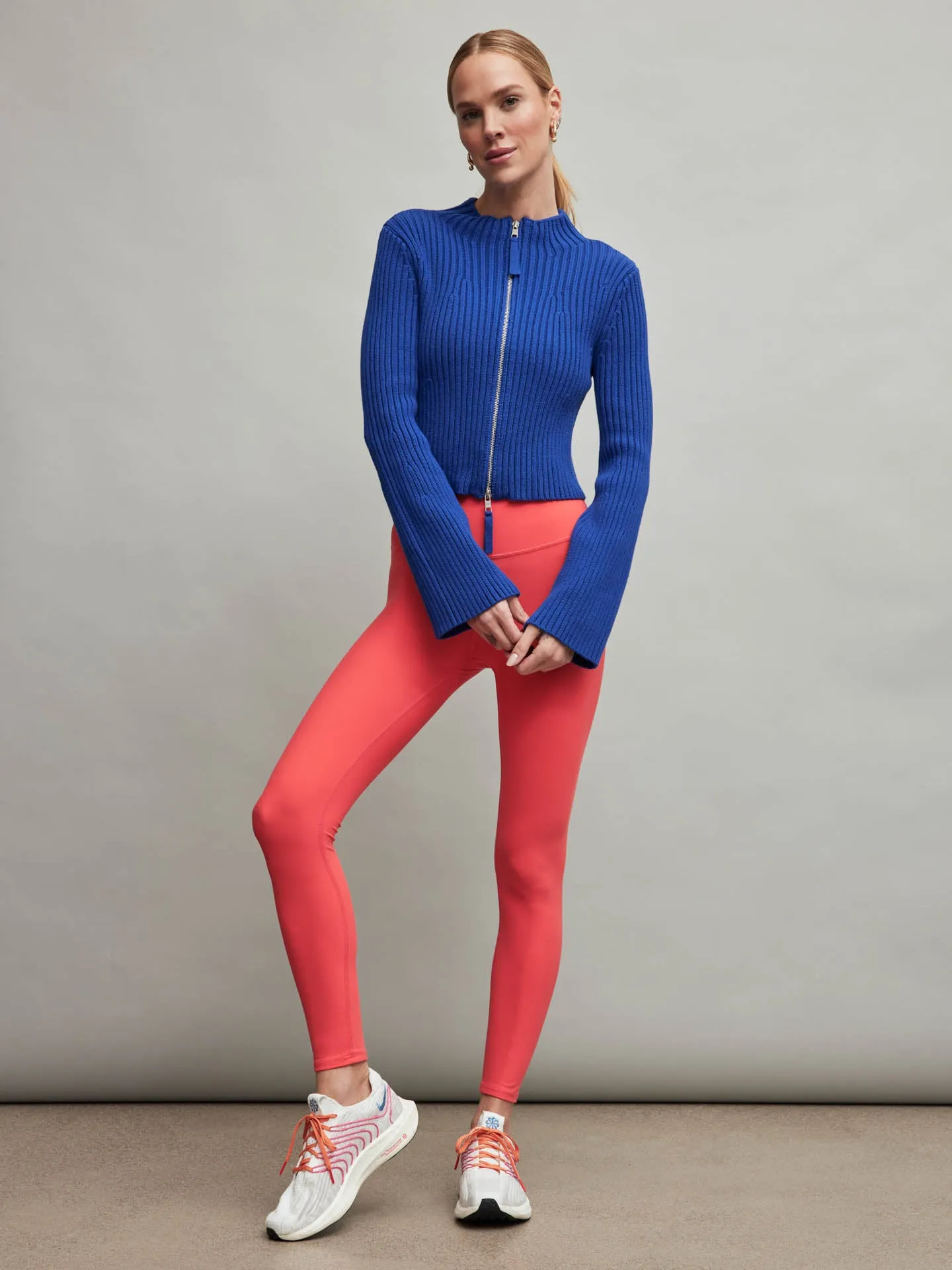 Fashion Rib Zip Cardi - BLUE JEANS sold by Carbon38 product image thumbnail 2