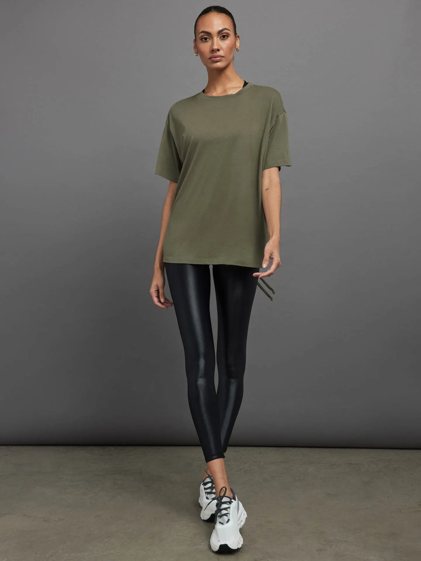 LACE UP TUNIC - Olive sold by Carbon38 product image thumbnail 3