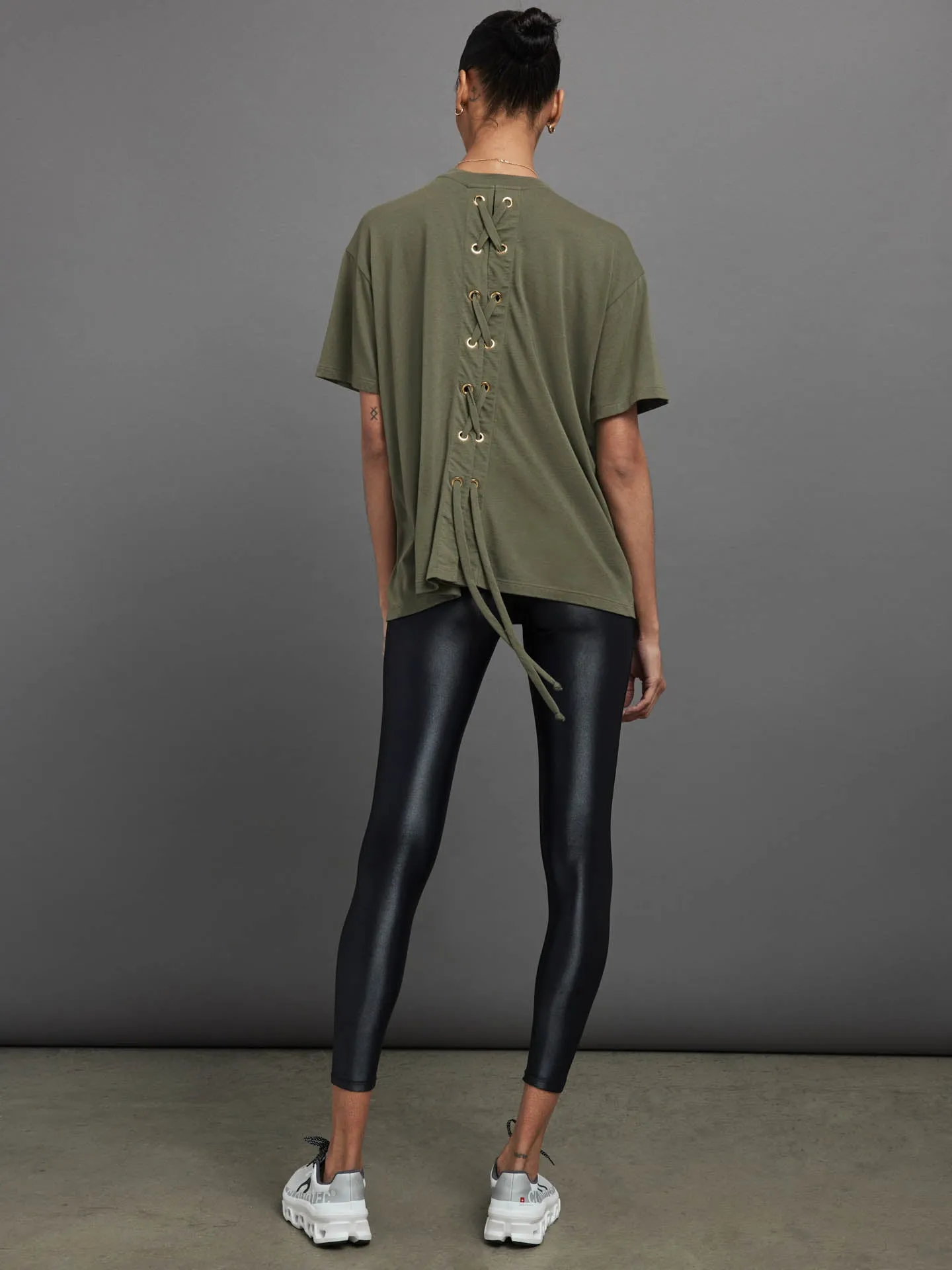 LACE UP TUNIC - Olive sold by Carbon38 product image thumbnail 5