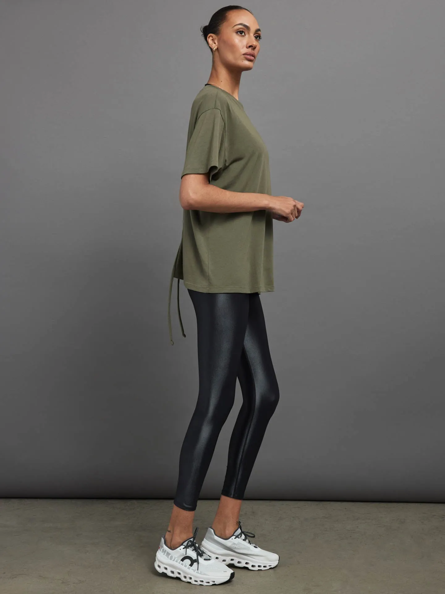 LACE UP TUNIC - Olive sold by Carbon38 product image thumbnail 2