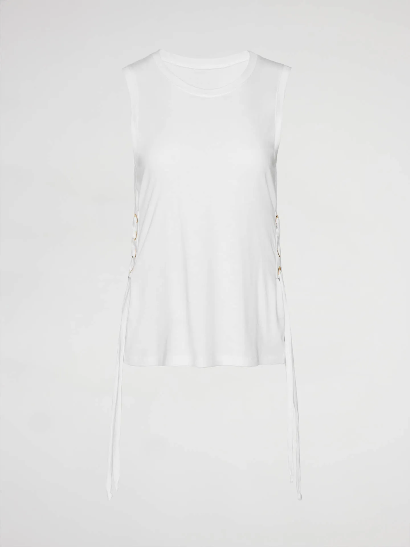 SIDE LACE UP TANK - White sold by Carbon38 product image thumbnail 5