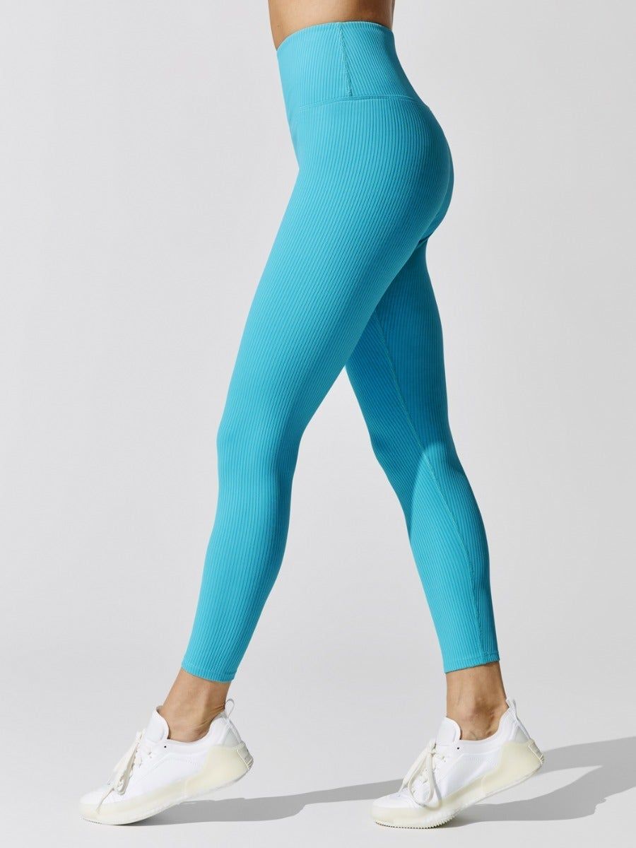 Ribbed 7/8 Legging - Light Aqua sold by Carbon38